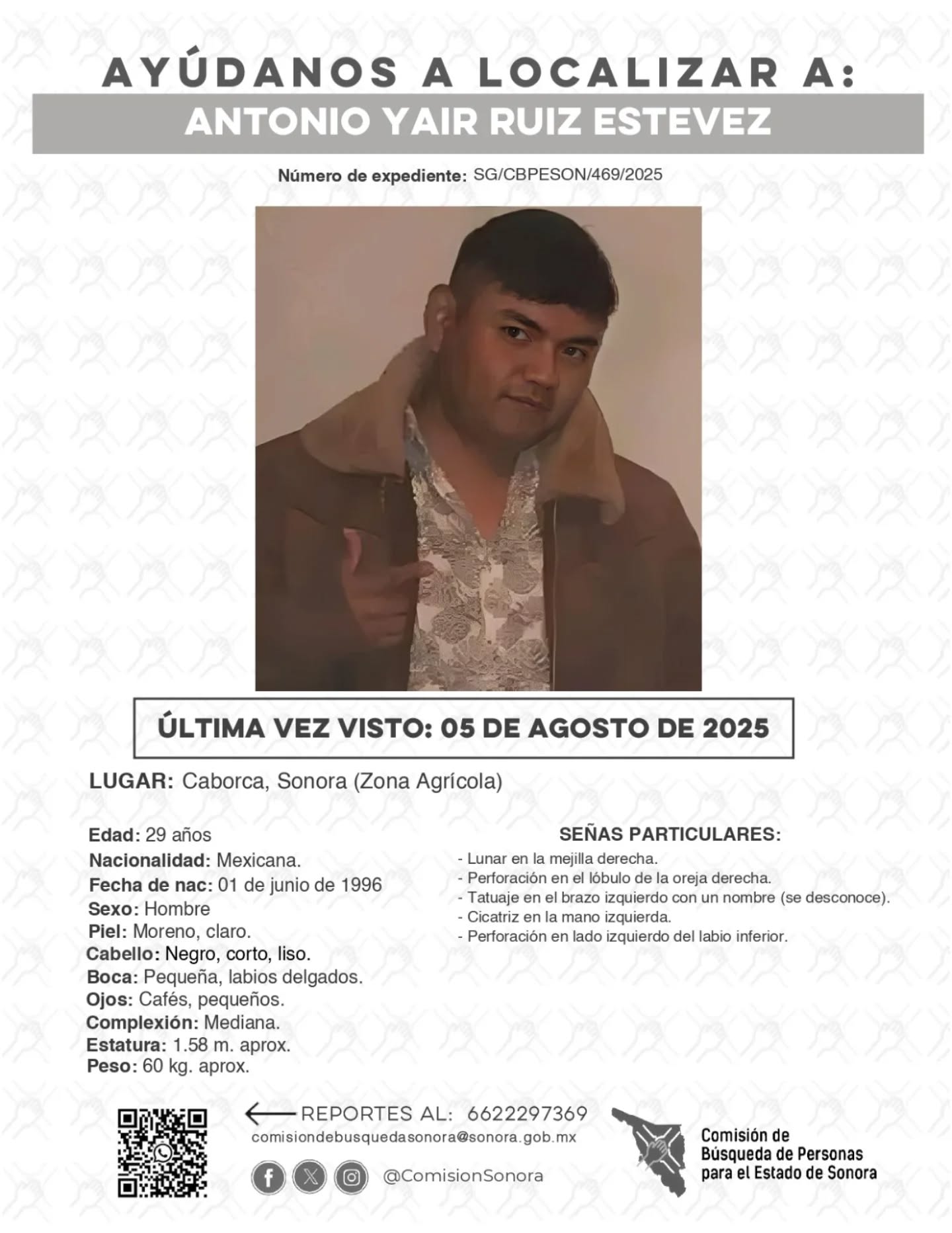 ANTONIO YAIR RUIZ ESTEVEZ - DESAPARECIDO