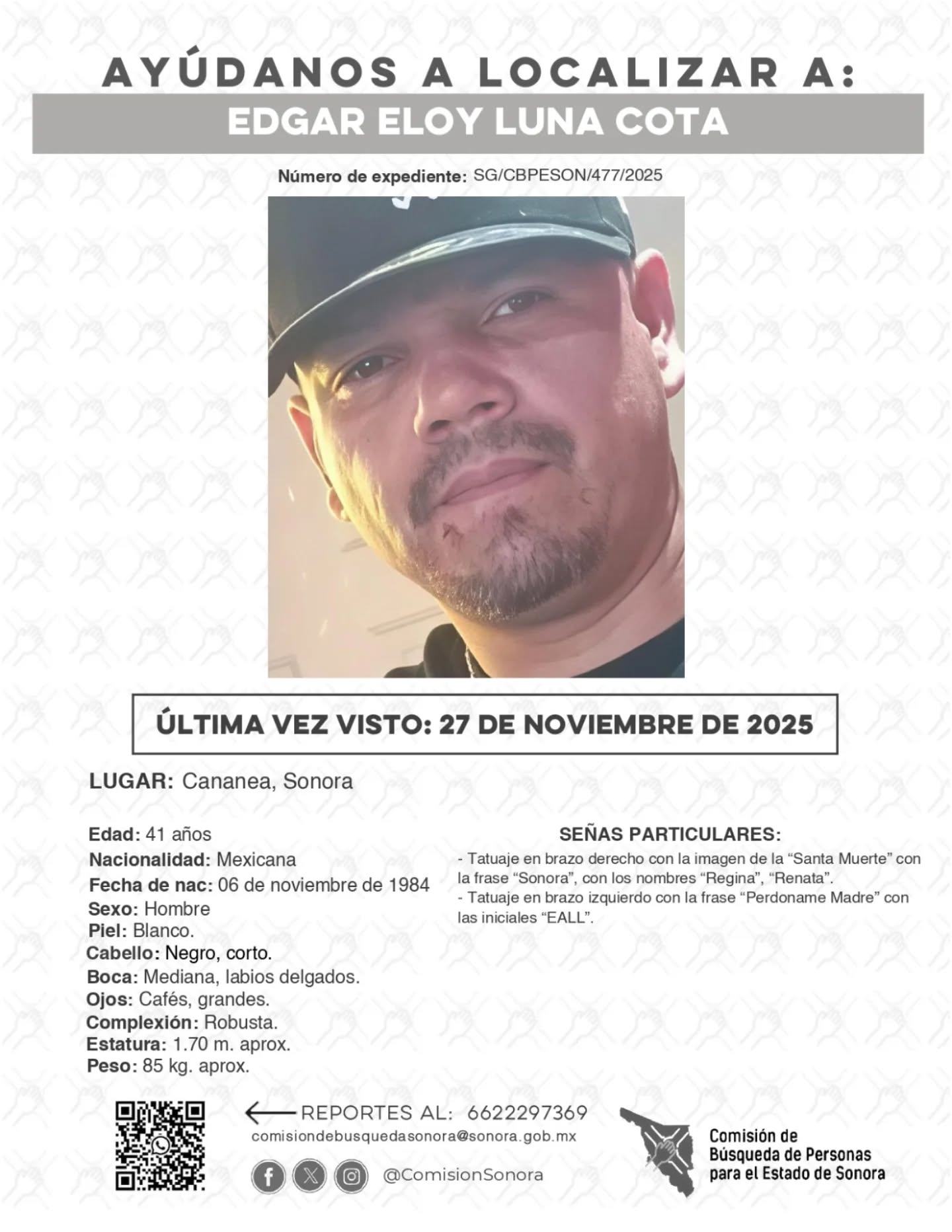 EDGAR ELOY LUNA COTA - DESAPARECIDO
