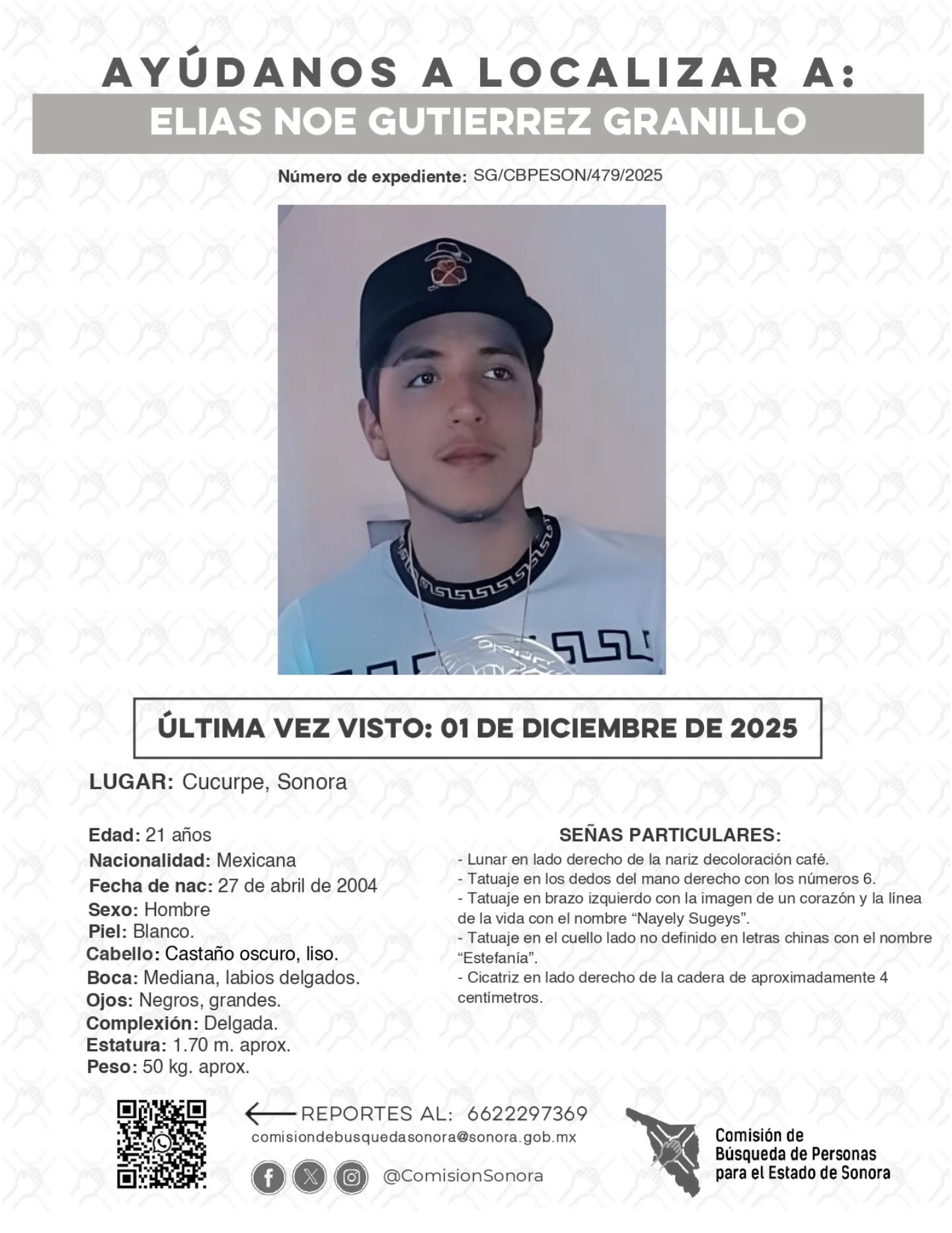 ELIAS NOE GUTIERREZ GRANILLO - DESAPARECIDO