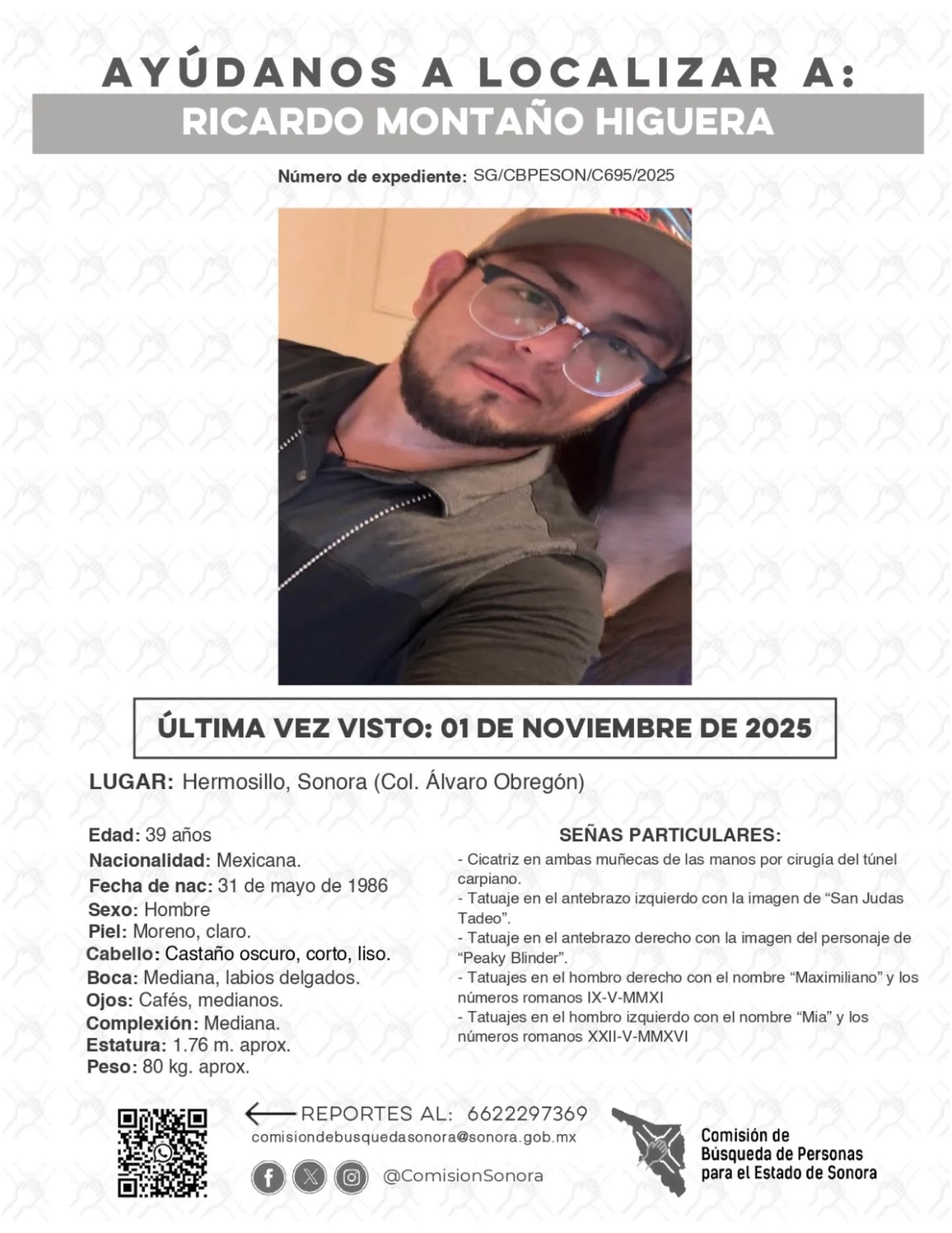 RICARDO MONTAÑO HIGUERA - DESAPARECIDO