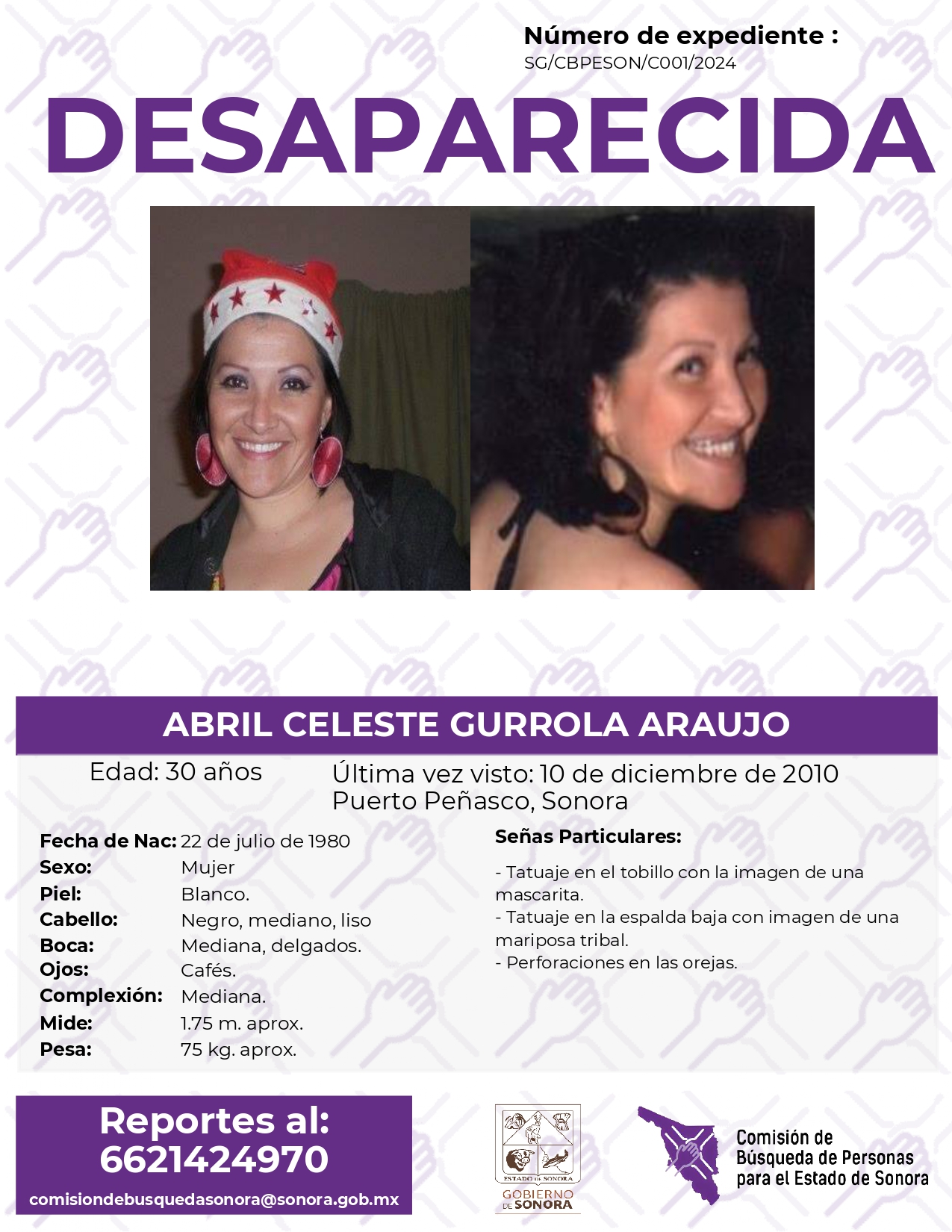 ABRIL CELESTE GURROLA ARAUJO - DESAPARECIDA