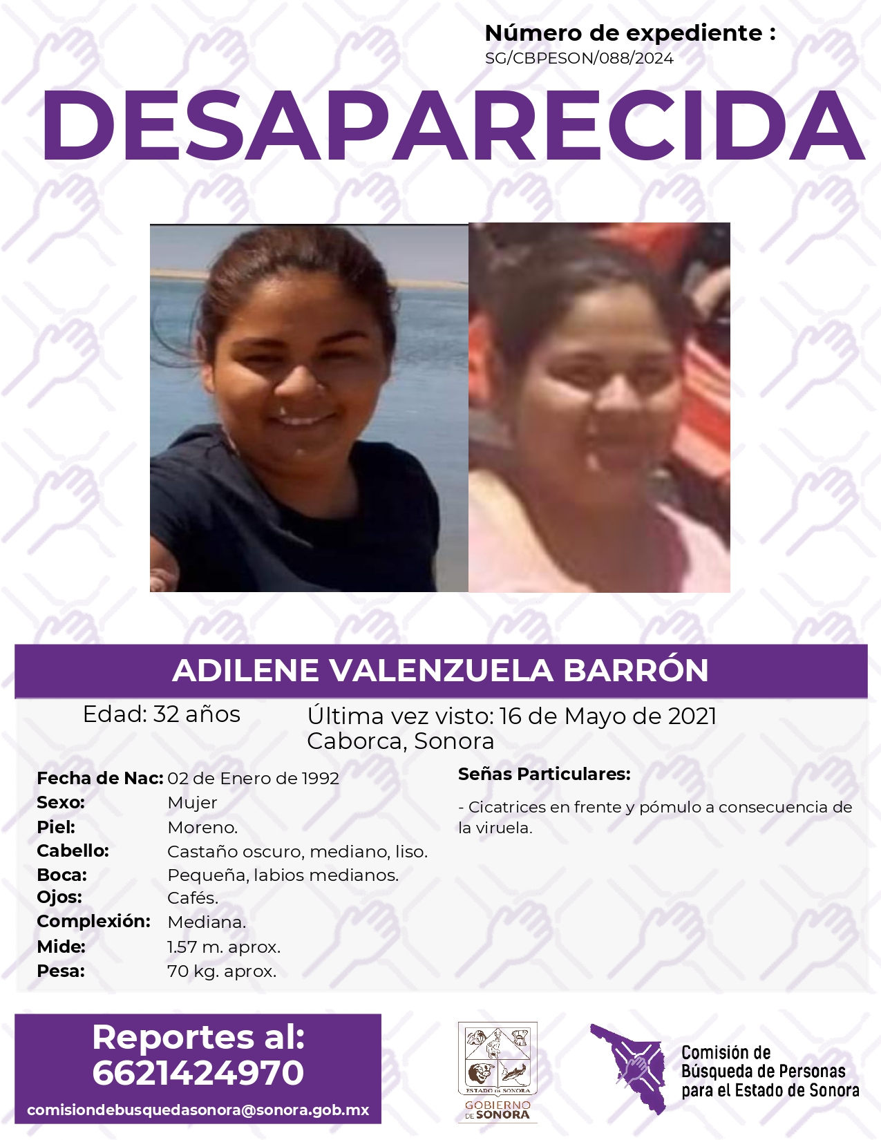 ADILENE VALENZUELA BARRÓN - DESAPARECIDA