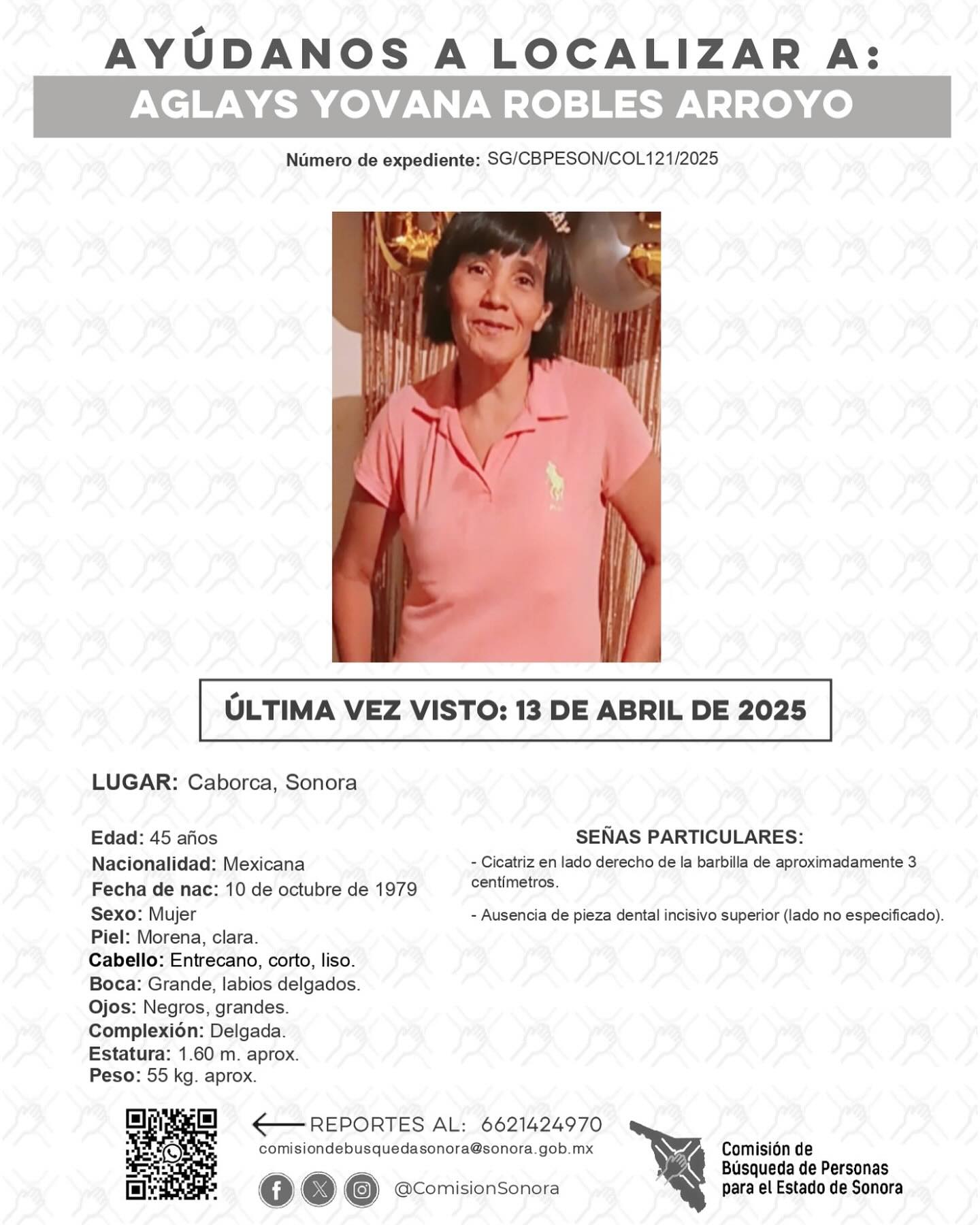 AGLAYS YOVANA ROBLES ARROYO - DESAPARECIDA