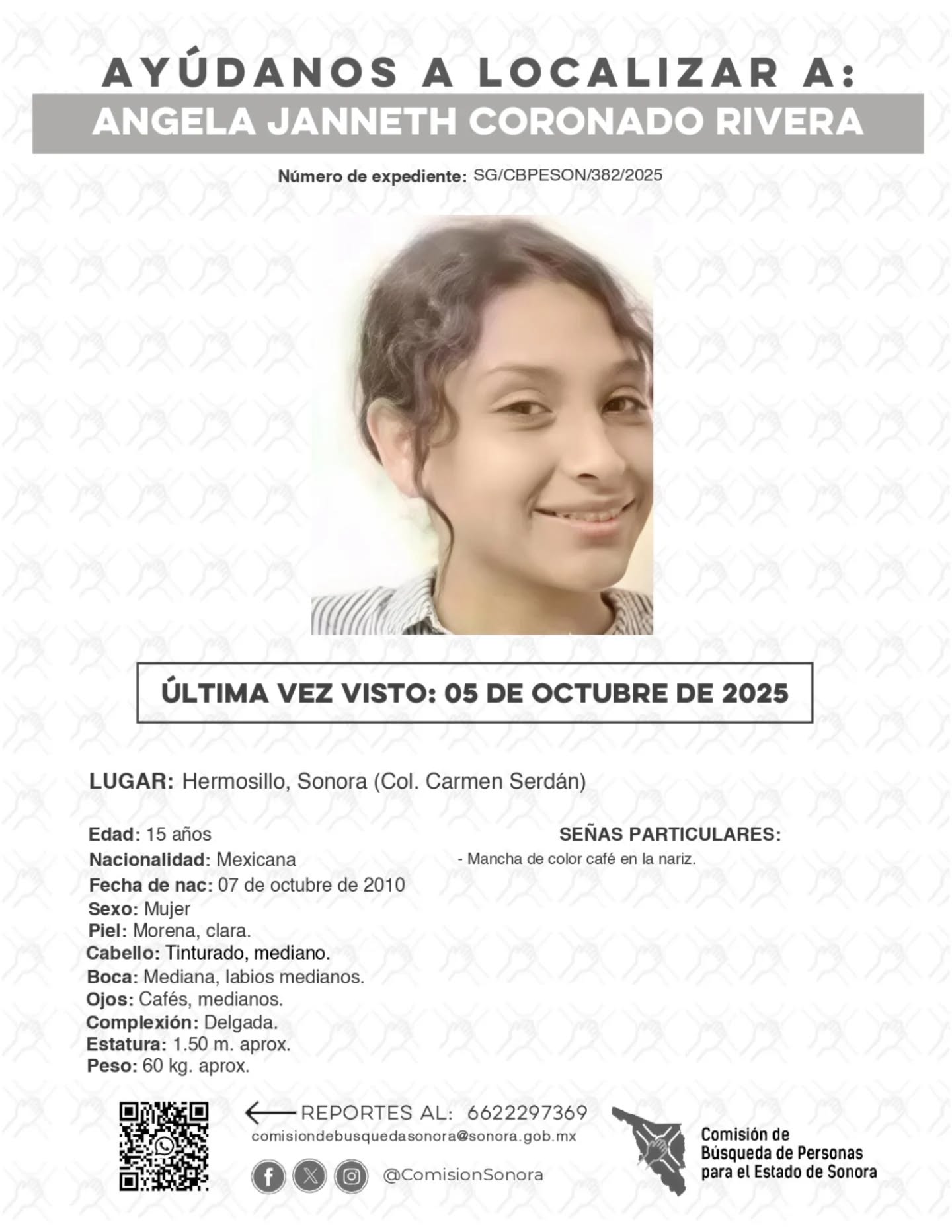 ANGELA JANNETH CORONADO RIVERA - DESAPARECIDA