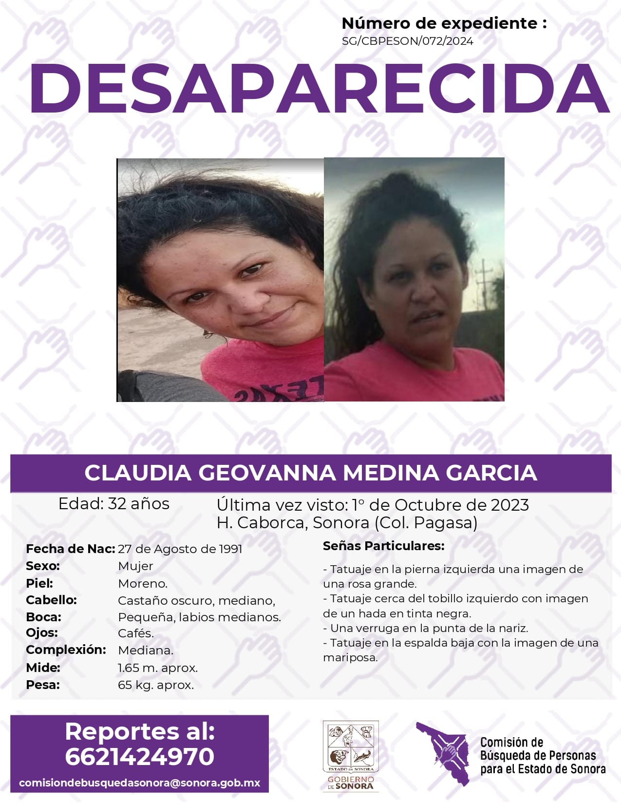 CLAUDIA GEOVANNA MEDINA GARCÍA - DESAPARECIDA