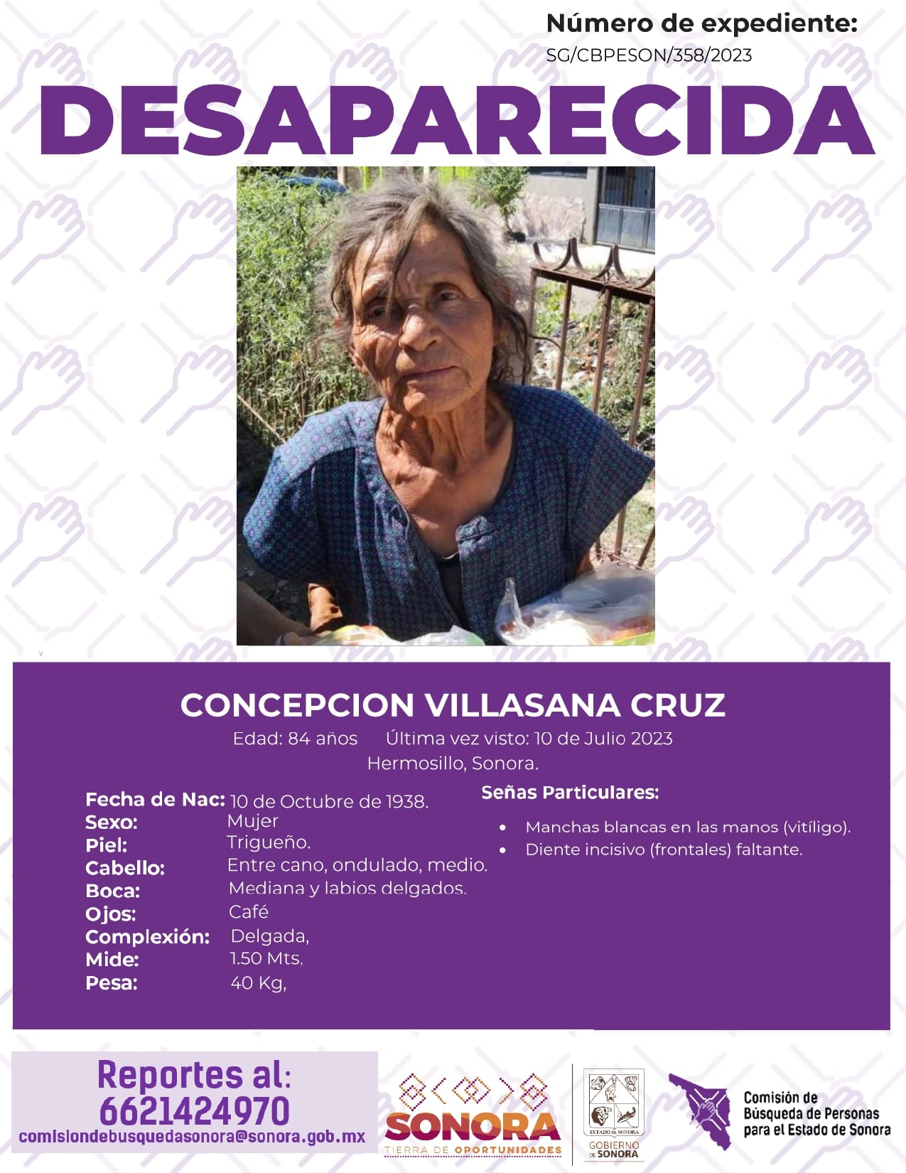 CONCEPCION VILLASANA CRUZ - DESAPARECIDA