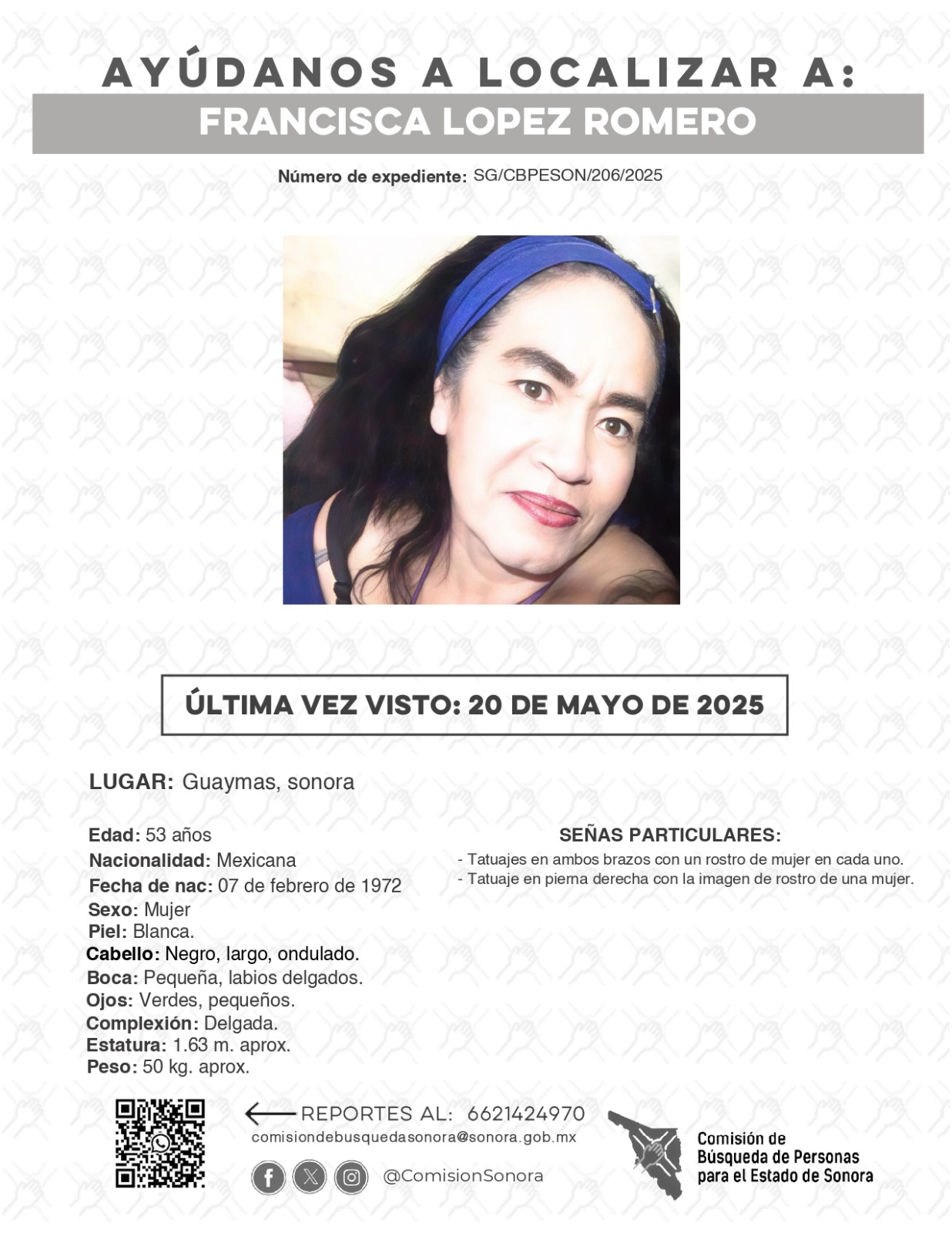 FRANCISCA LOPEZ ROMERO - DESAPARECIDA