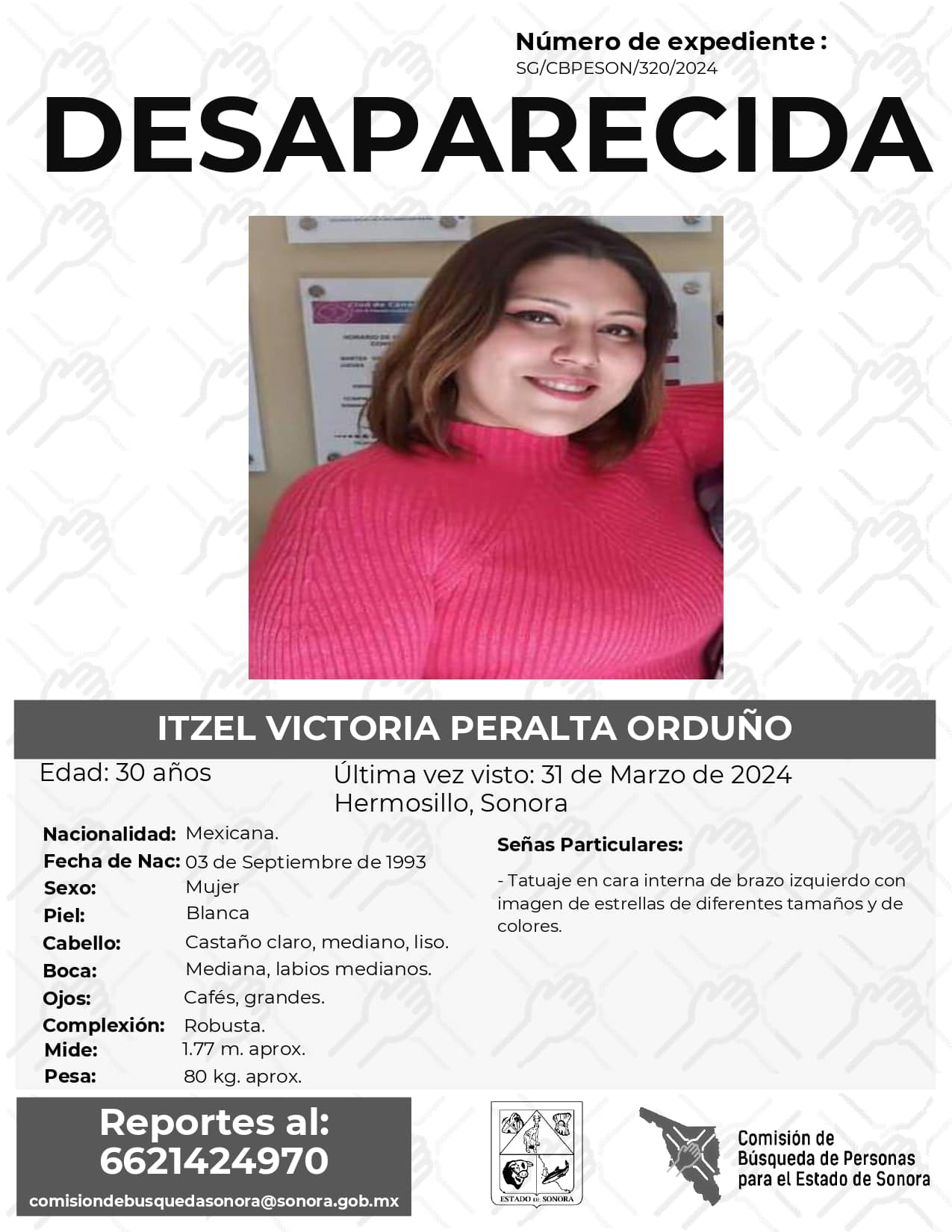 ITZEL VICTORIA PERALTA ORDUÑO - DESAPARECIDA