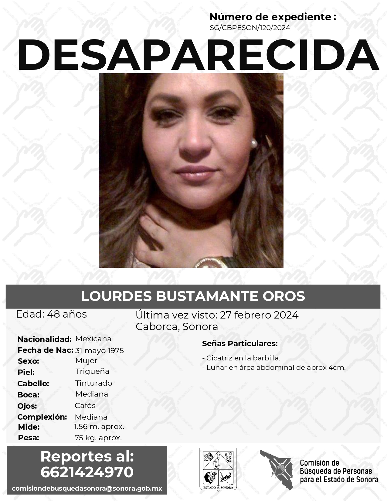 LOURDES BUSTAMANTE OROS - DESAPARECIDA