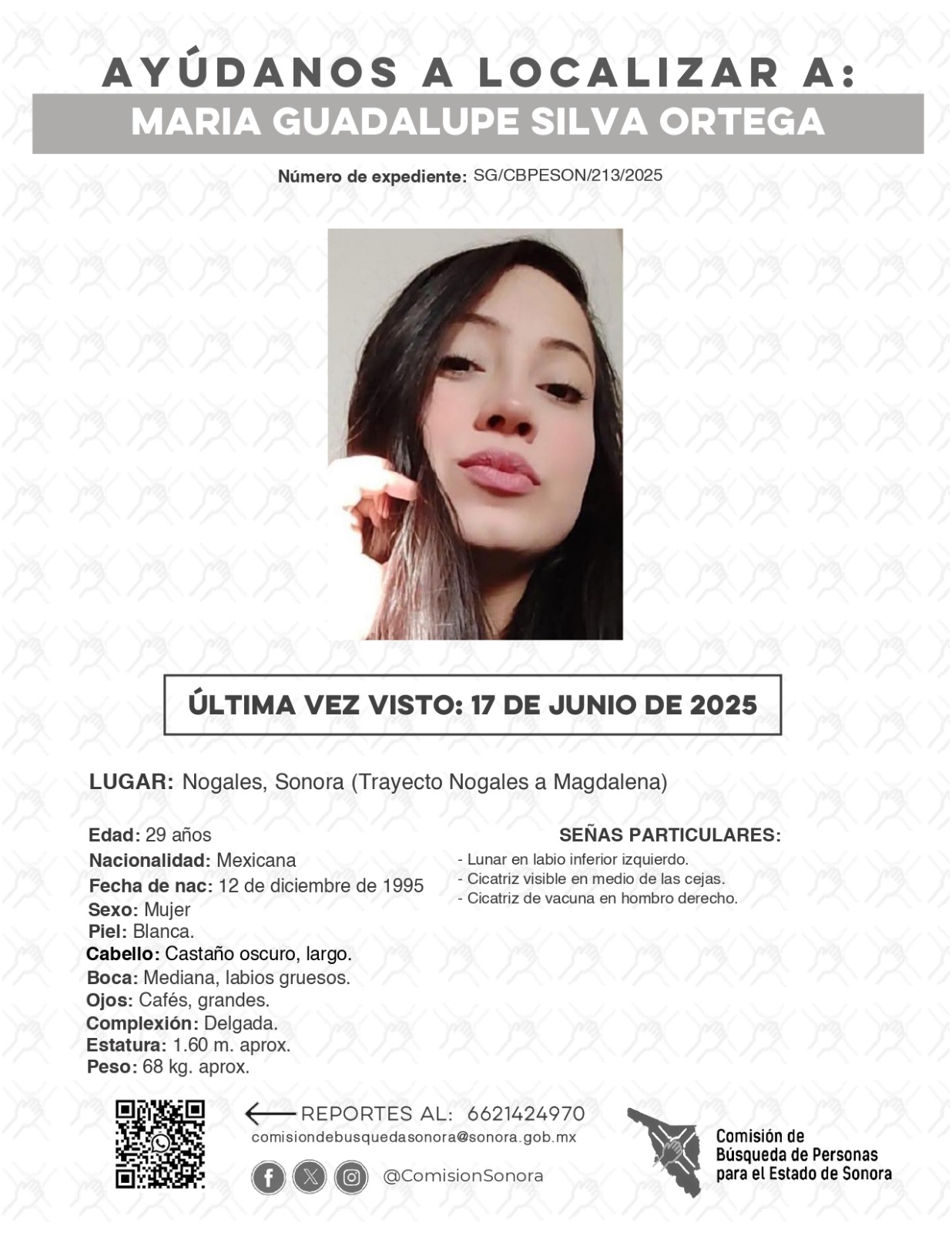 MARIA GUADALUPE SILVA ORTEGA - DESAPARECIDA