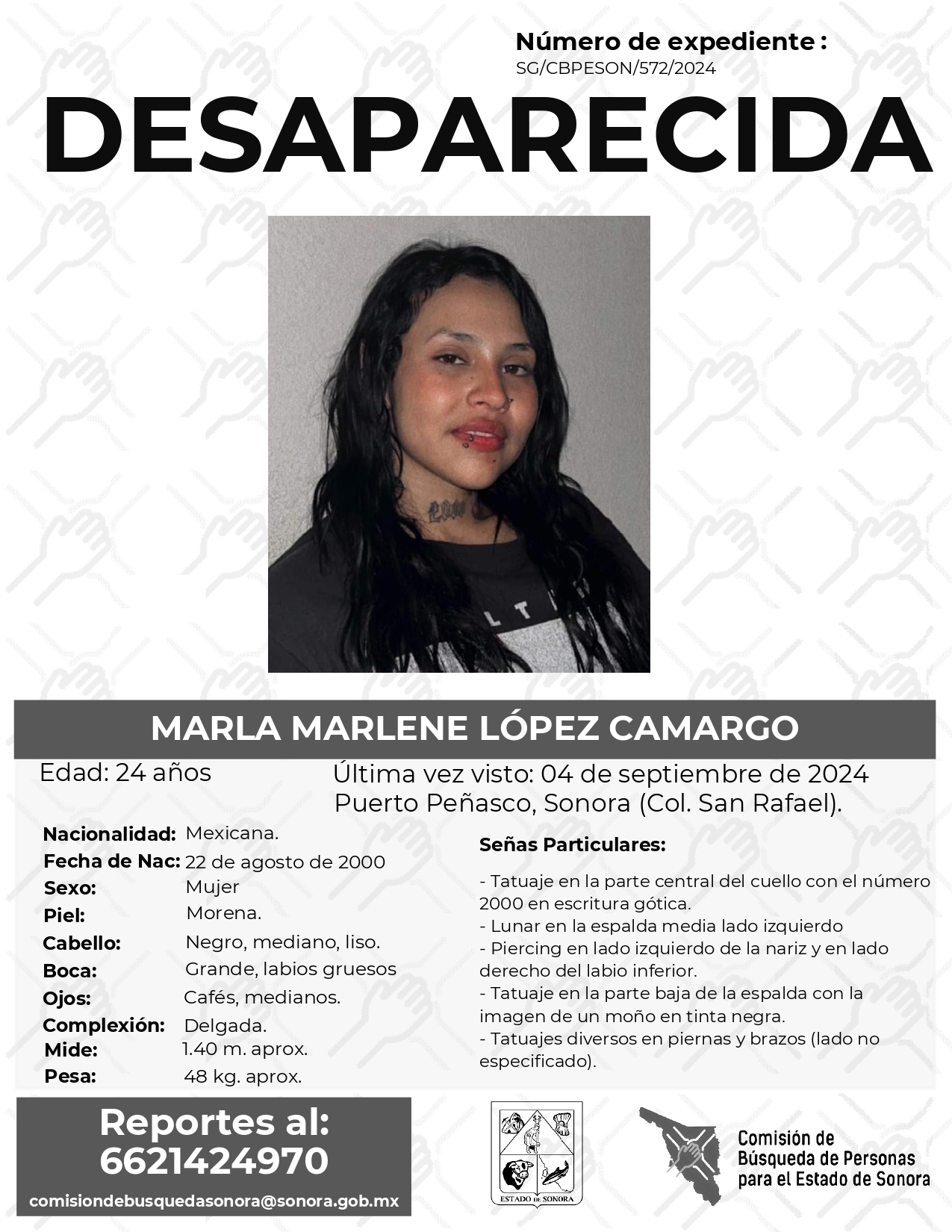 MARLA MARLENE LÓPEZ CAMARGO - DESAPARECIDA