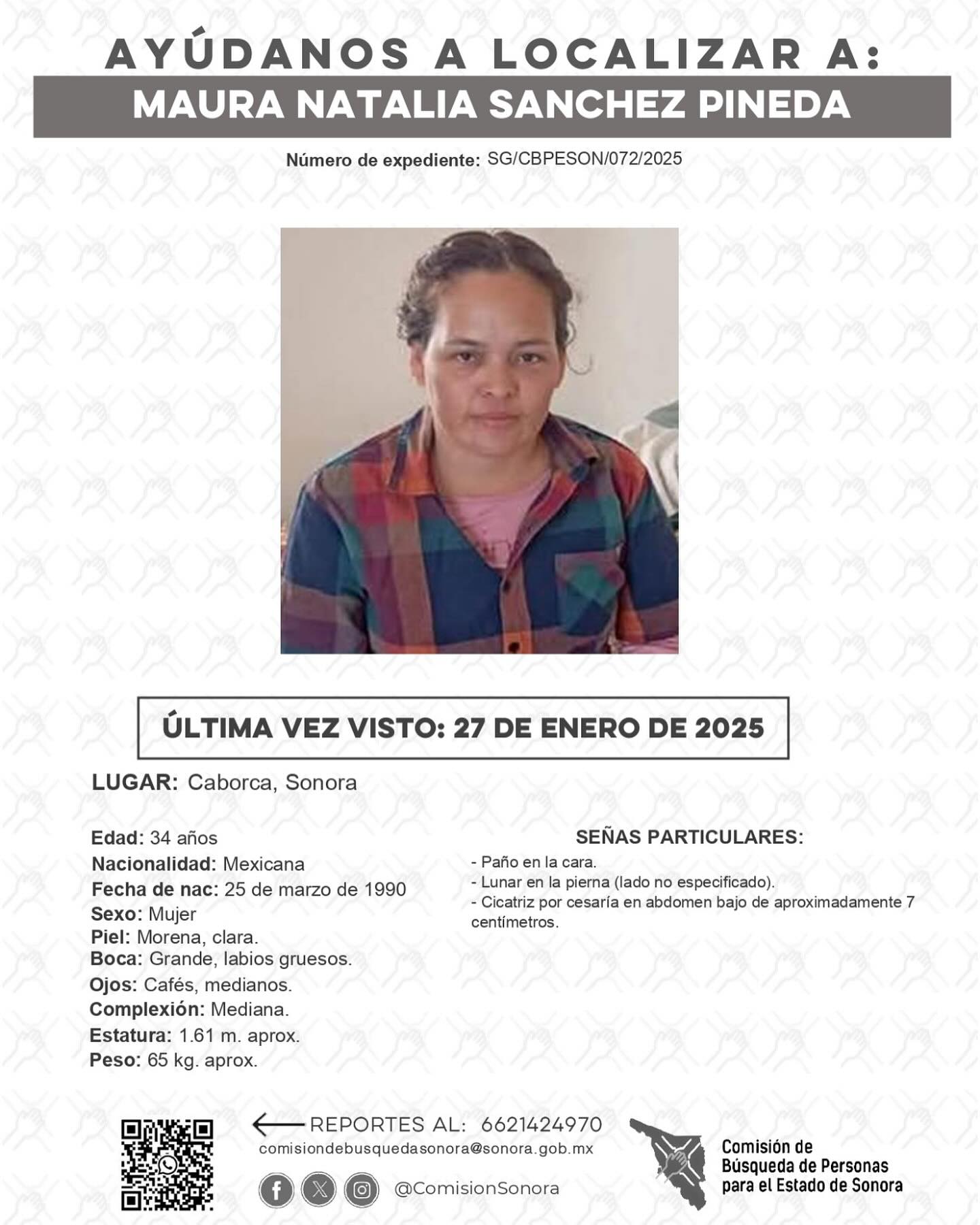 MAURA NATALIA SANCHEZ PINEDA - DESAPARECIDA