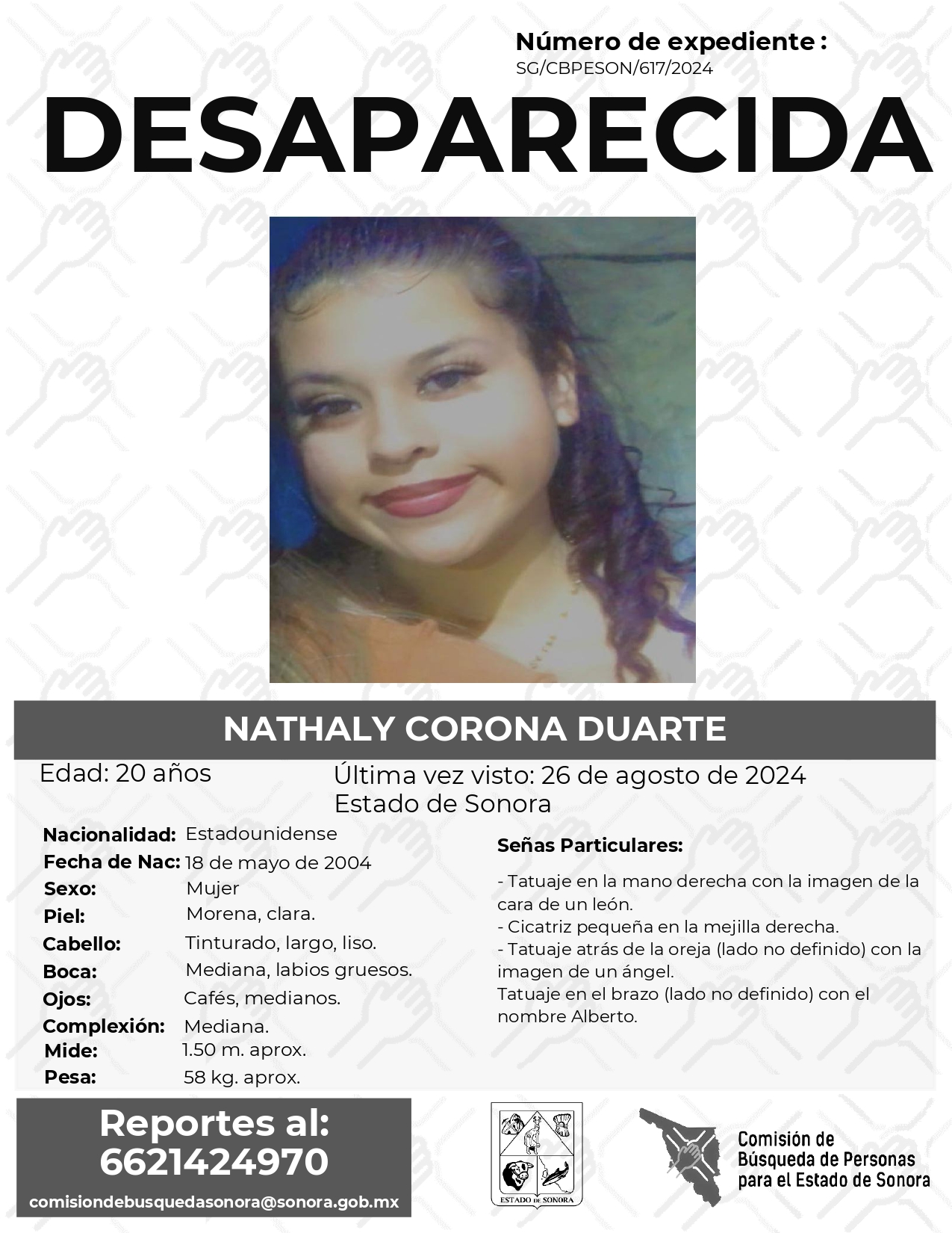 NATHALY CORONA DUARTE - DESAPARECIDA