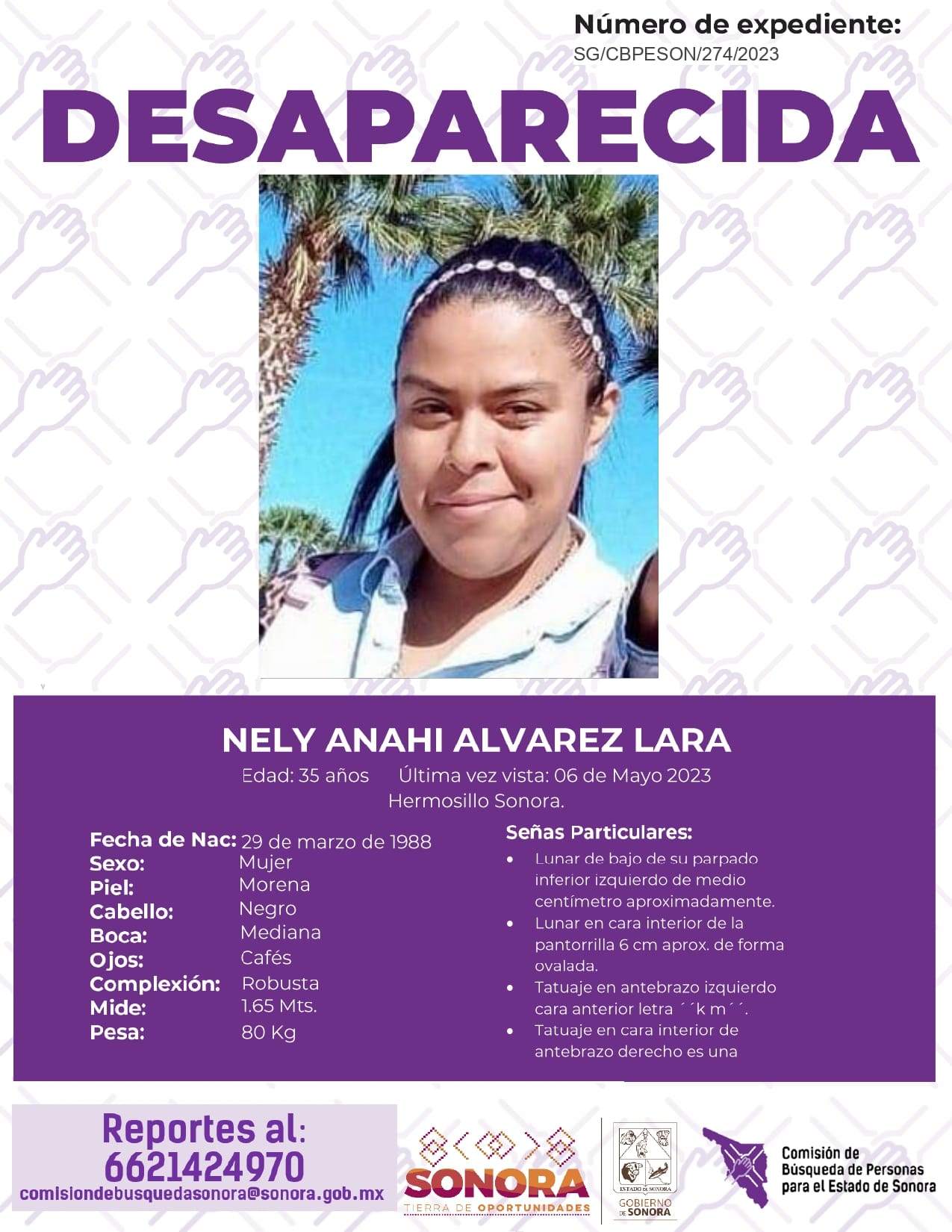 NELY ANAHI ALVAREZ LARA - DESAPARECIDA