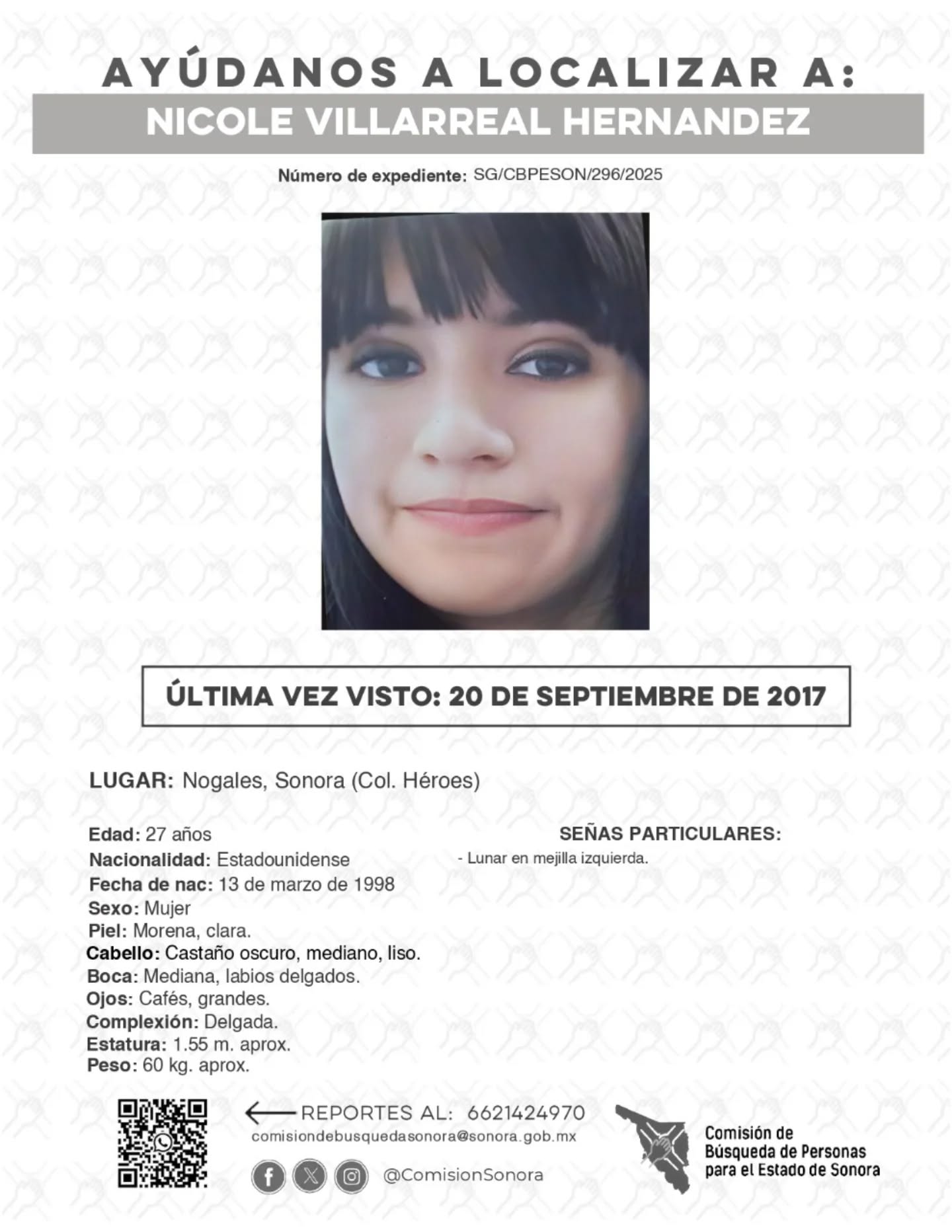 NICOLE VILLARREAL HERNANDEZ - DESAPARECIDA