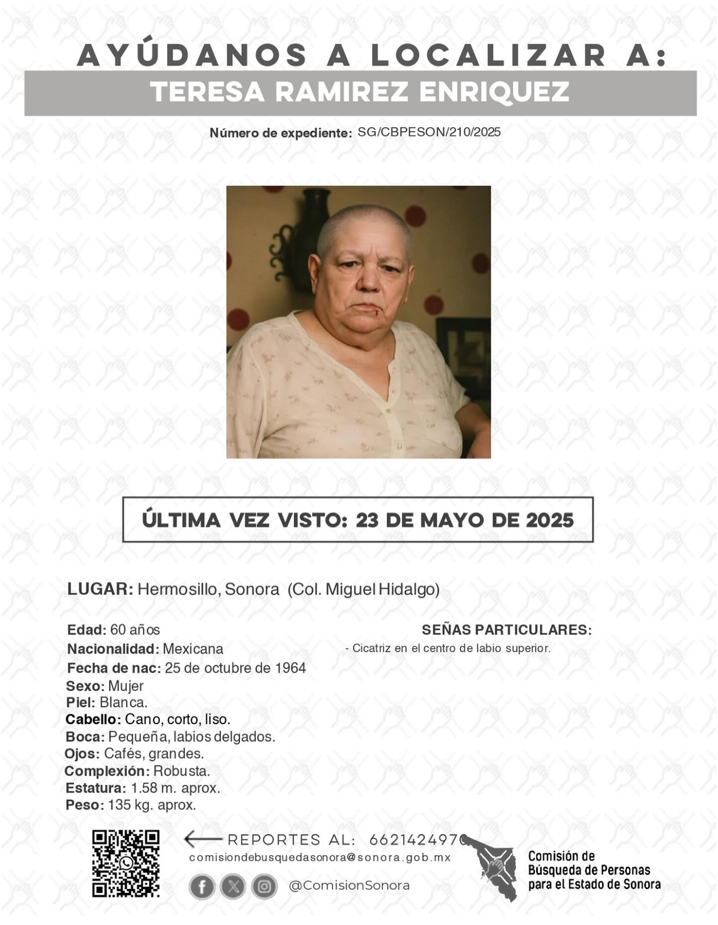 TERESA RAMIREZ ENRIQUEZ - DESAPARECIDA