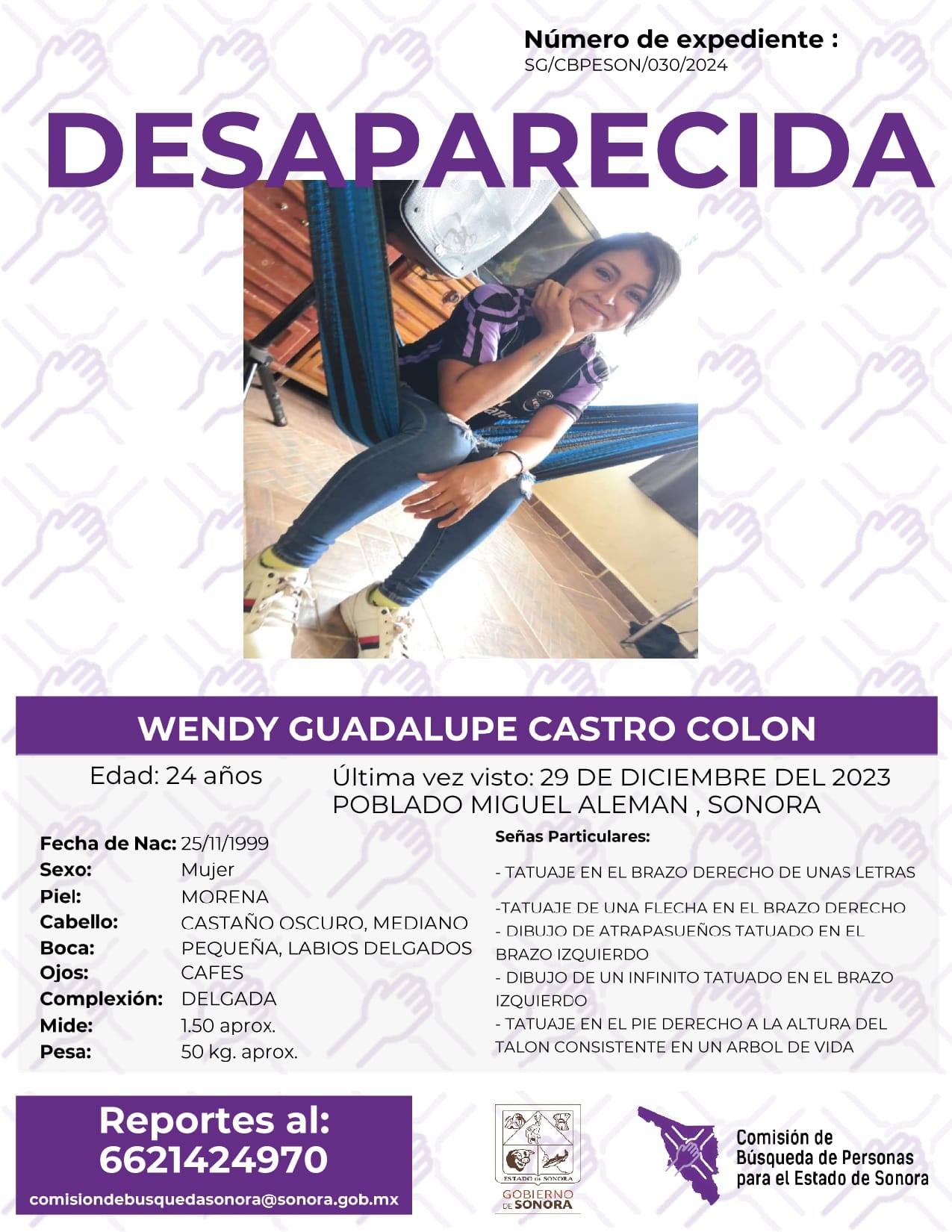 WENDY GUADALUPE CASTRO COLON - DESAPARECIDA
