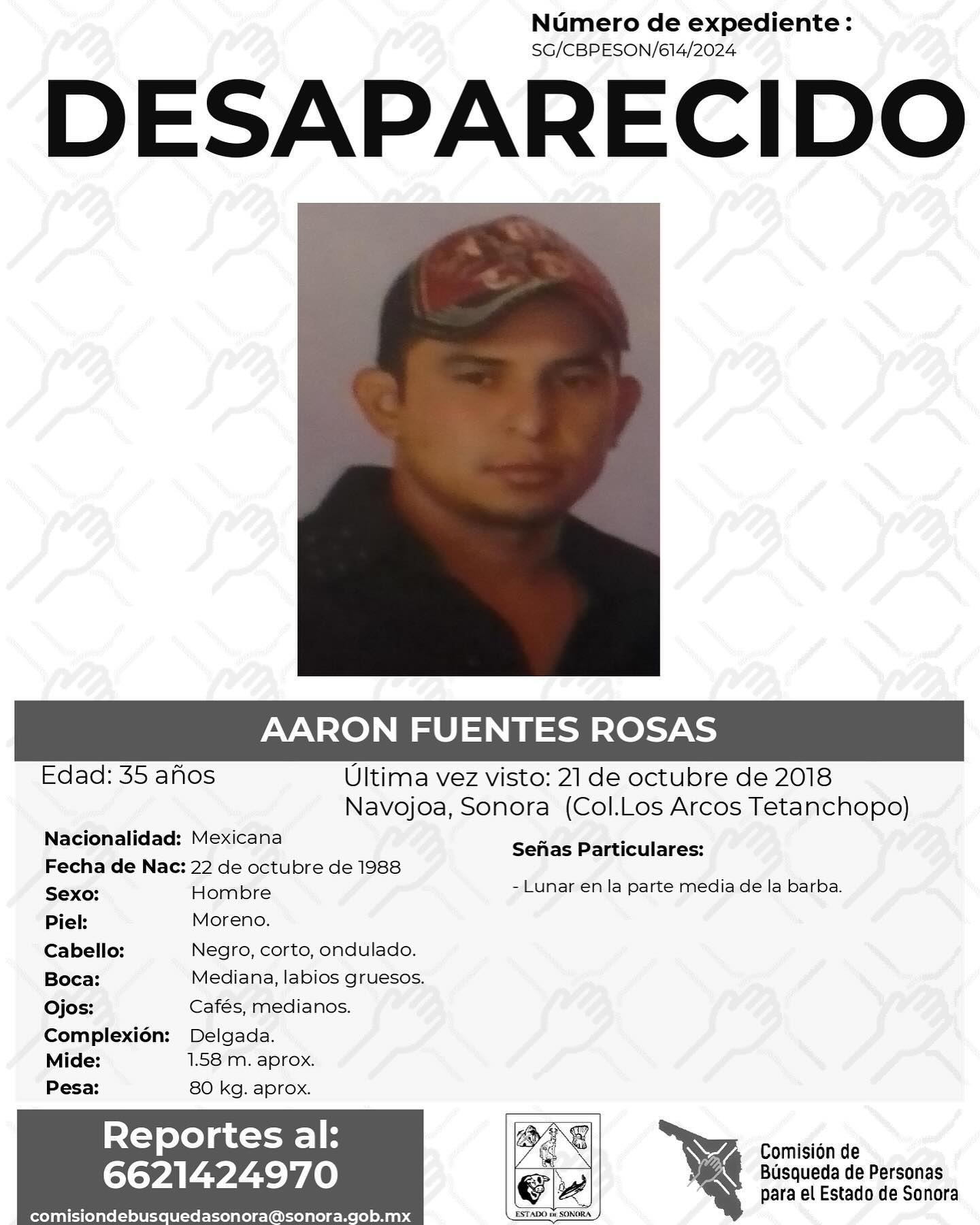 AARON FUENTES ROSAS - DESAPARECIDO