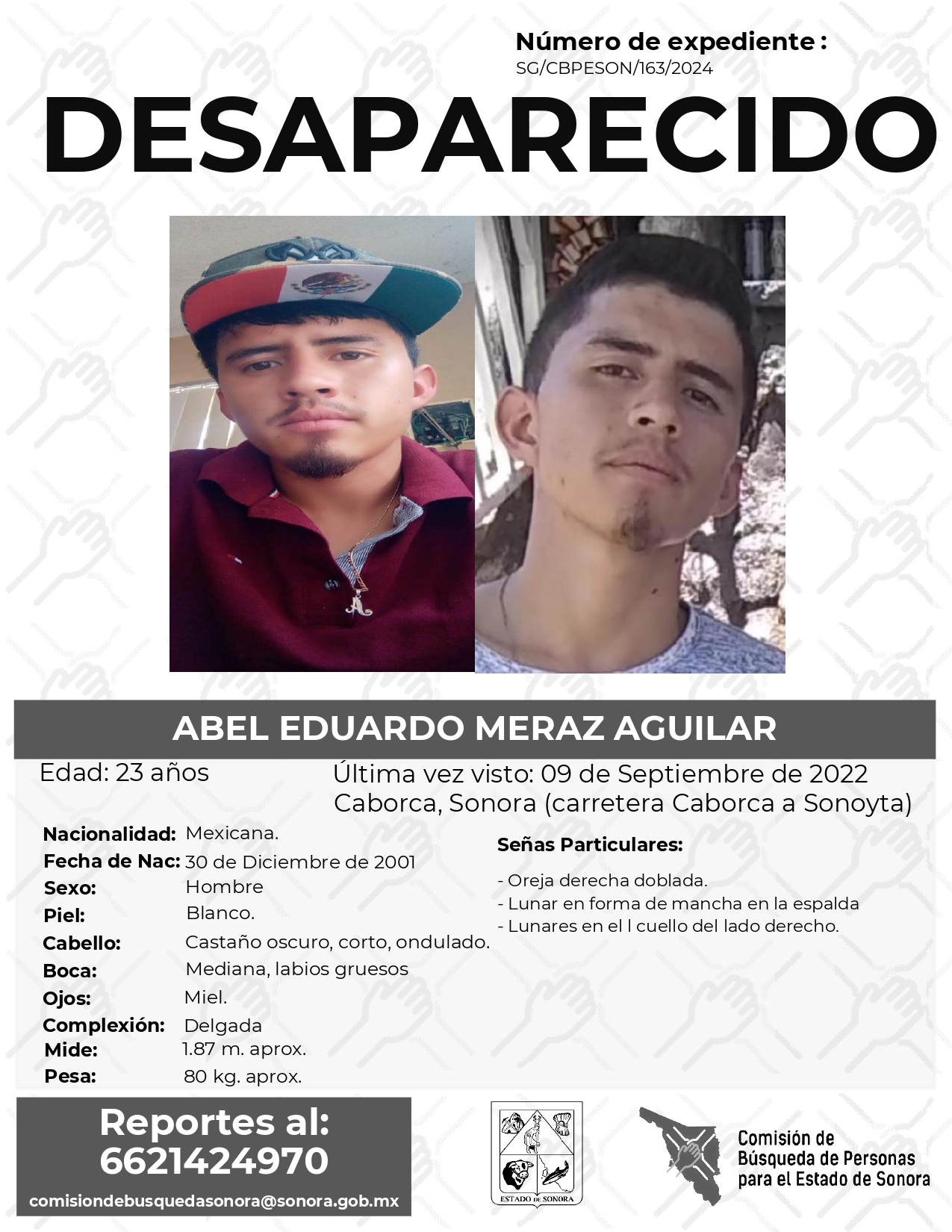 ABEL EDUARDO MERAZ AGUILAR - DESAPARECIDO