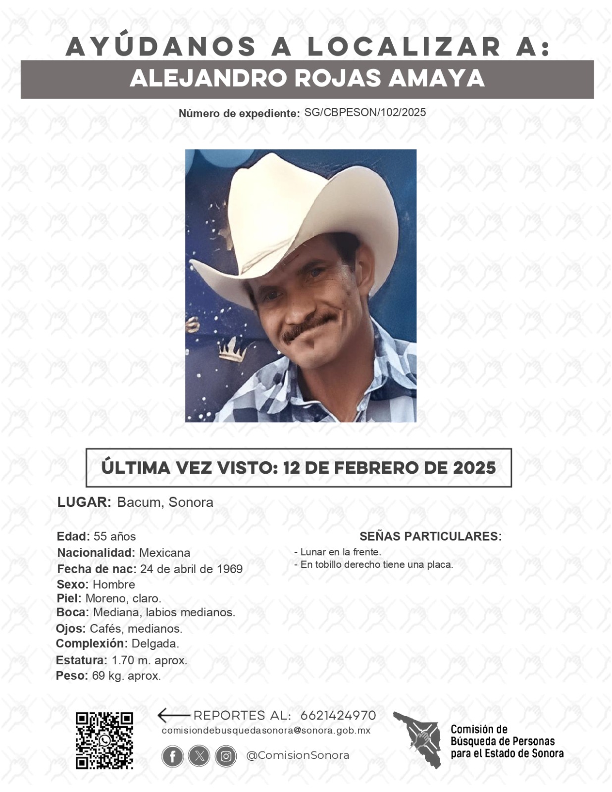 ALEJANDRO ROJAS AMAYA - DESAPARECIDO