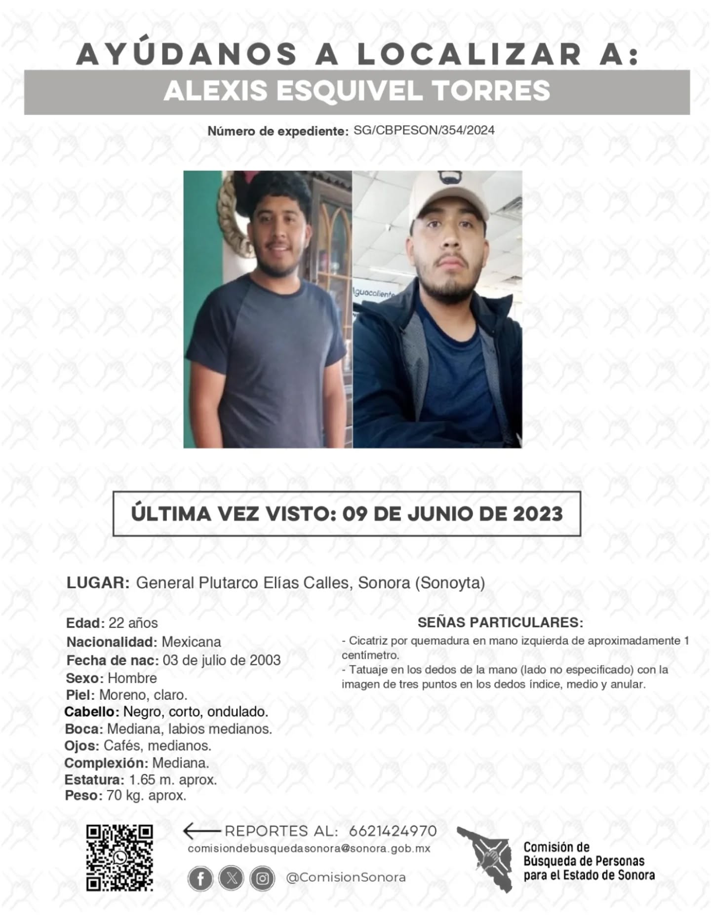 ALEXIS ESQUIVEL TORRES - DESAPARECIDO