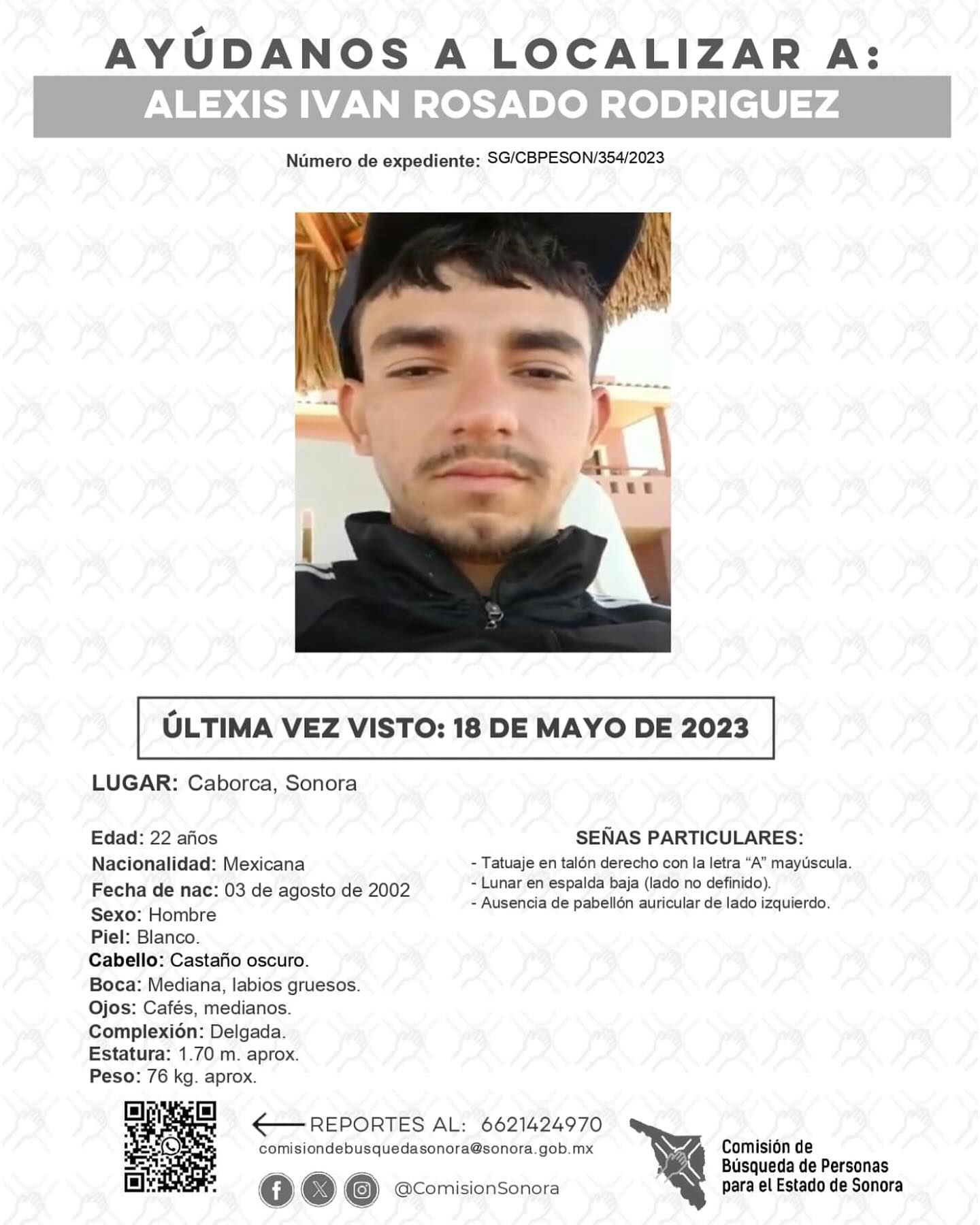 ALEXIS IVAN ROSADO RODRIGUEZ - DESAPARECIDO