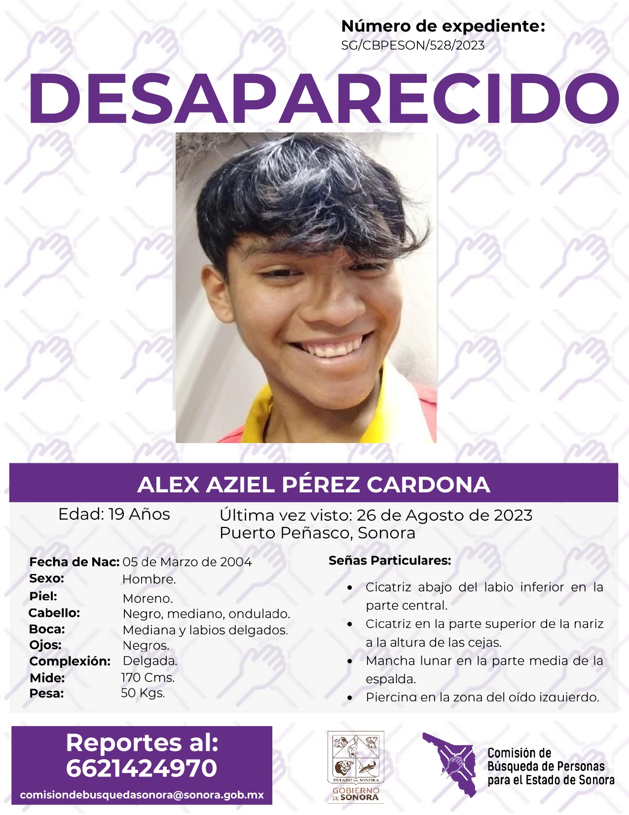 ALEX AZUEL PÉREZ CORDONA - DESAPARECIDO