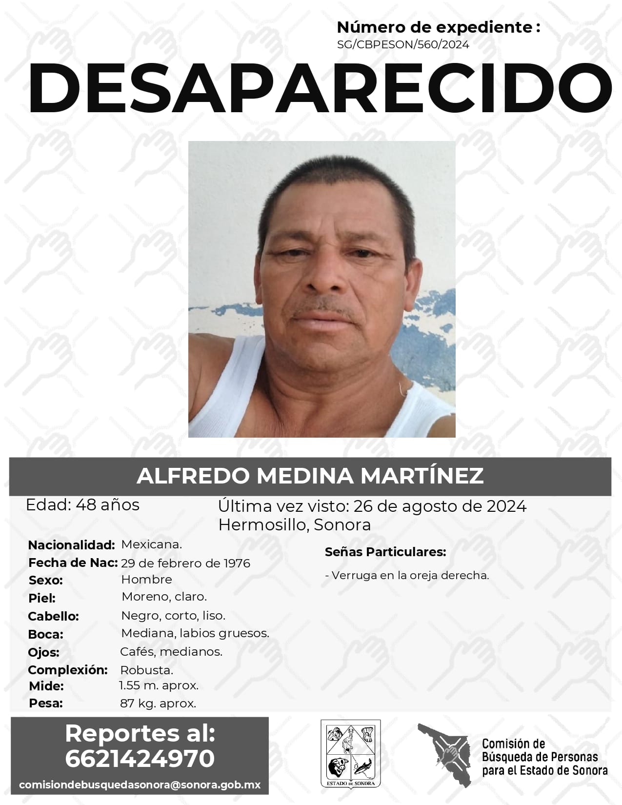 ALFREDO MEDINA MARTÍNEZ - DESAPARECIDO