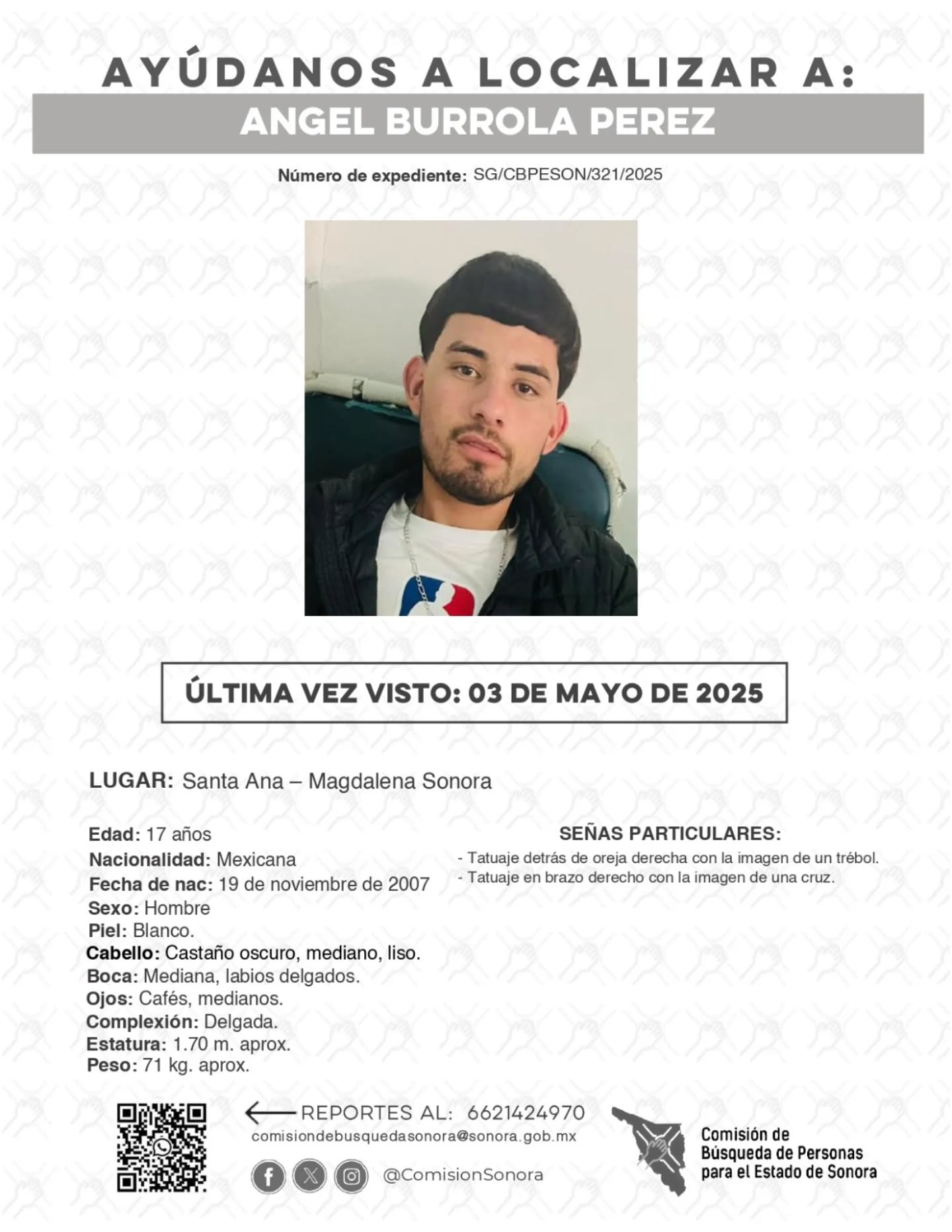 ANGEL BURROLA PEREZ - DESAPARECIDO