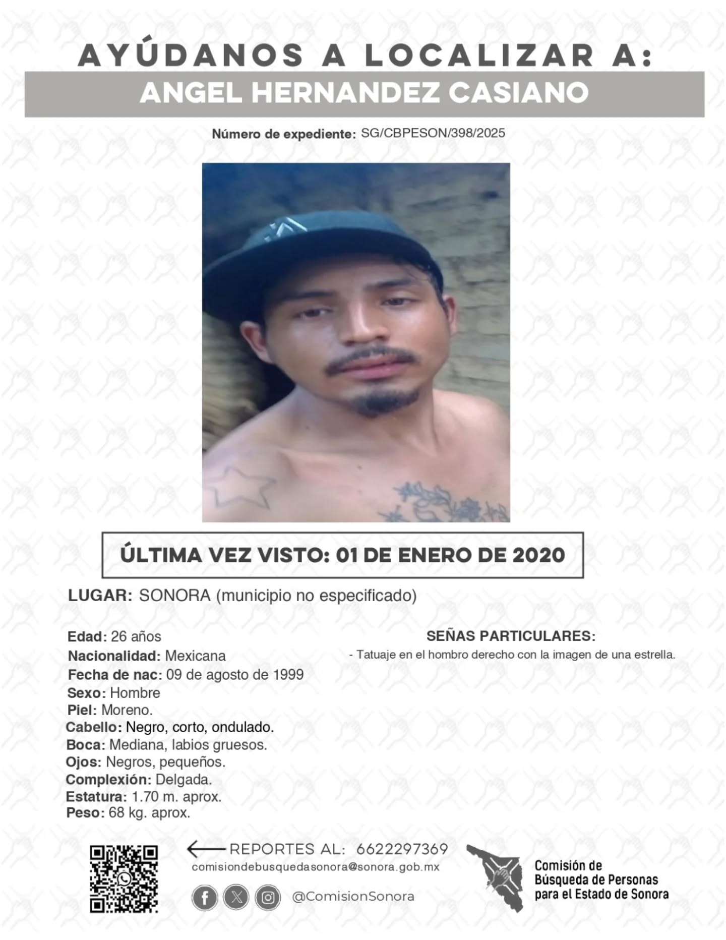 ANGEL HERNÁNDEZ CASIANO - DESAPARECIDO