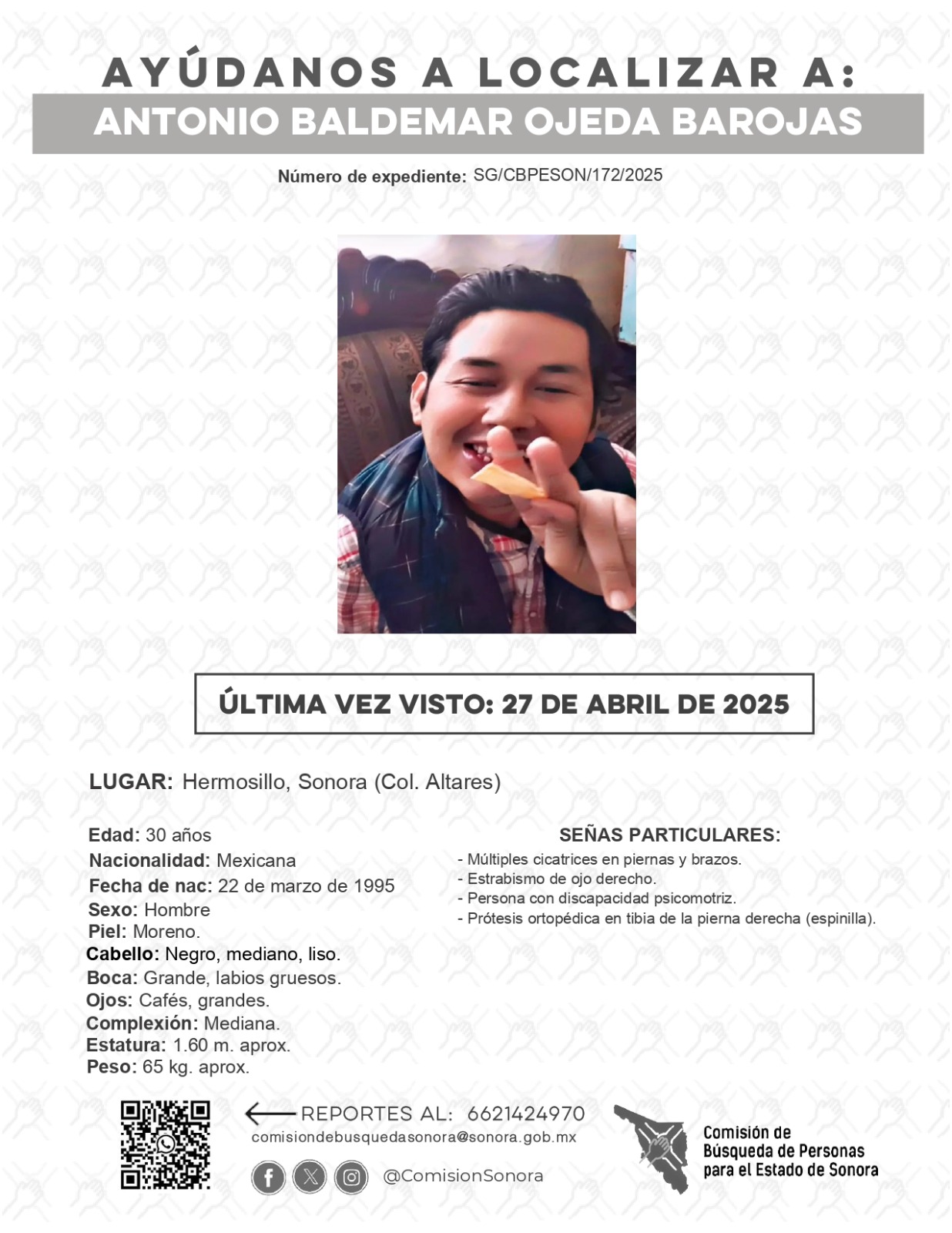 ANTONIO BALDEMAR OJEDA BAROJAS - DESAPARECIDO