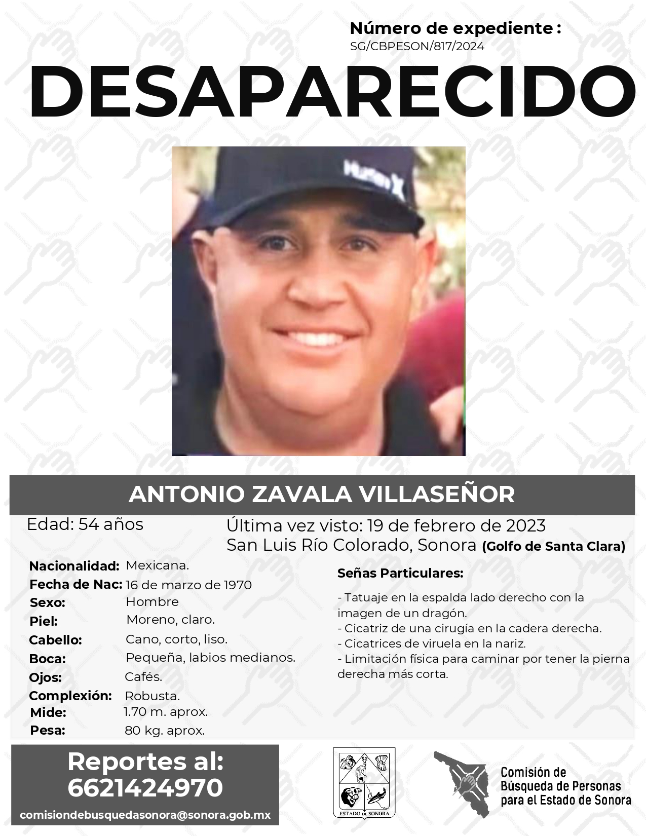 ANTONIO ZAVALA VILLASEÑOR - DESAPARECIDO