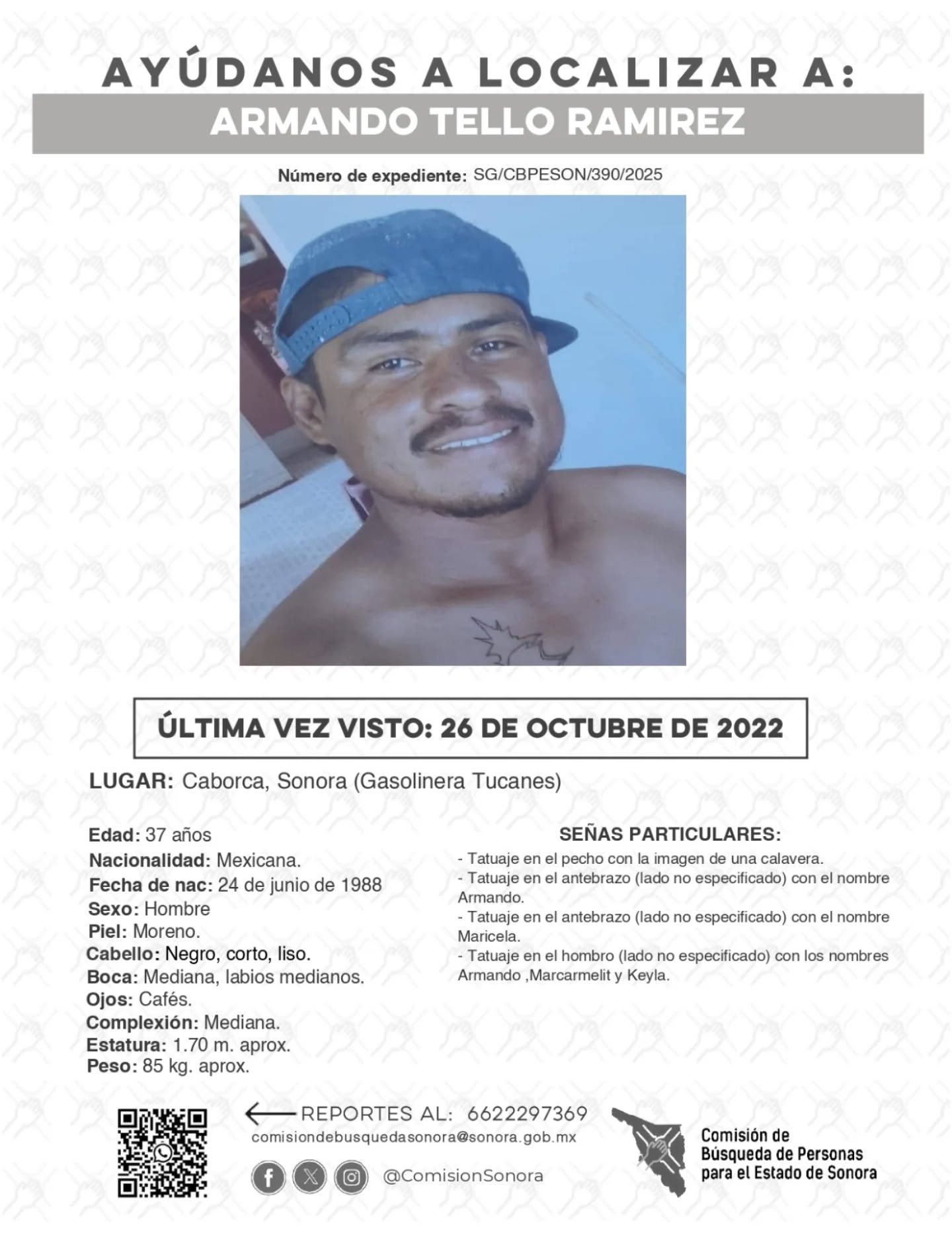 ARMANDO TELLO RAMIREZ - DESAPARECIDO