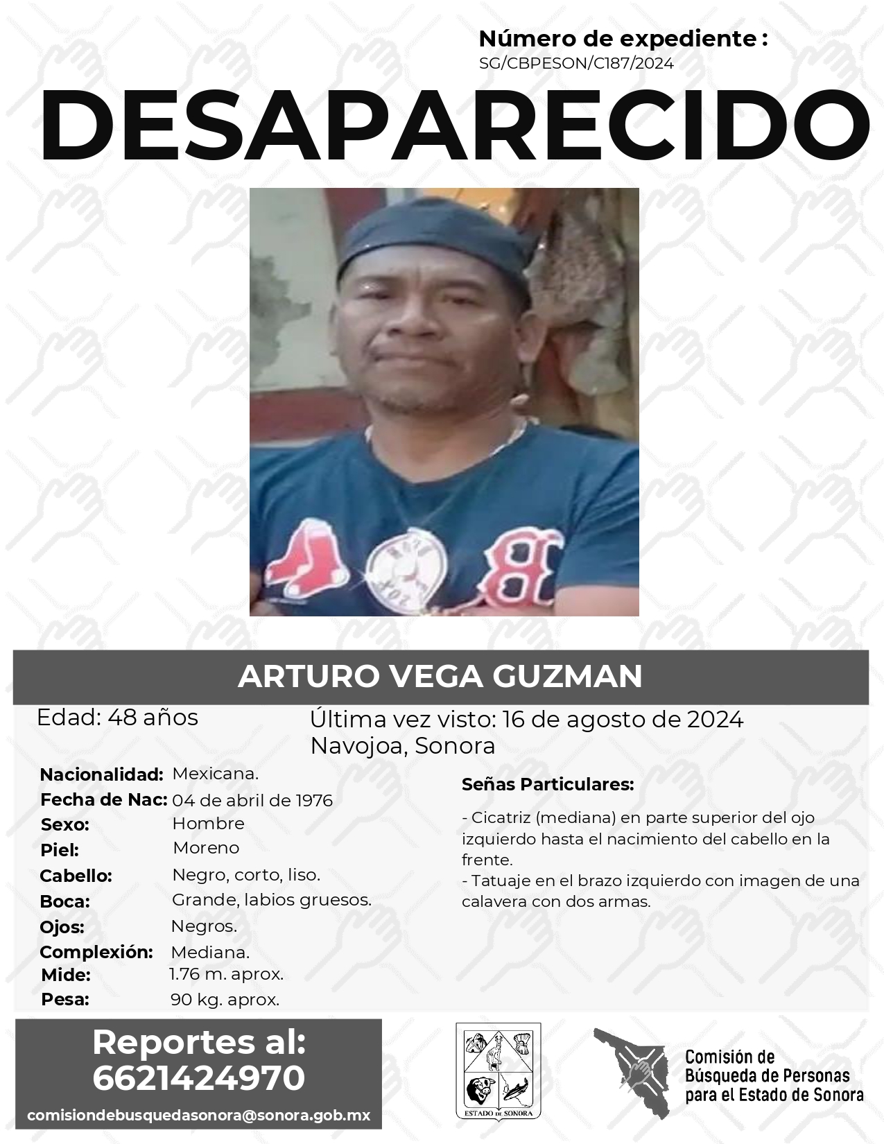 ARTURO VEGA GUZMAN - DESAPARECIDO