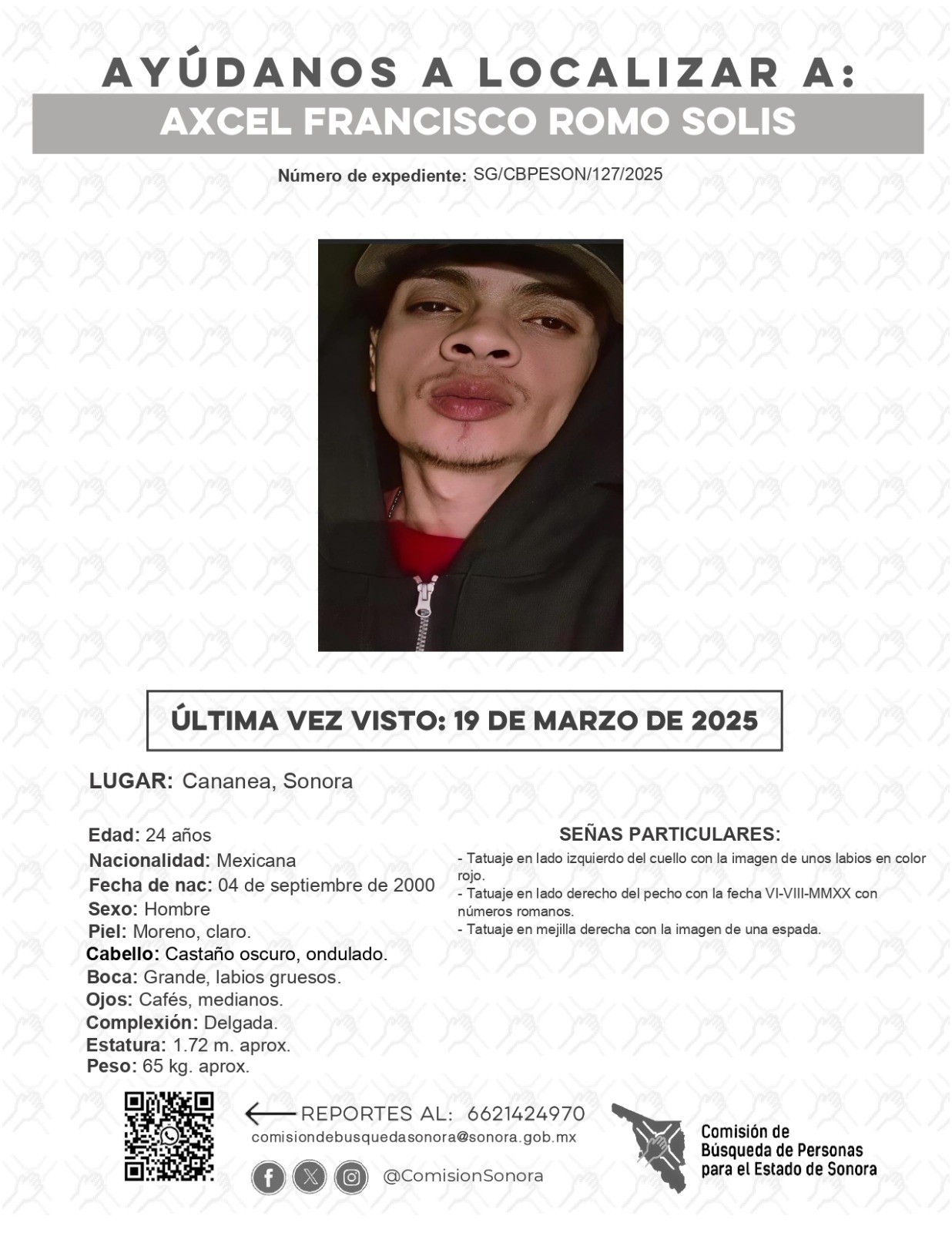 AXCEL FRANCISCO ROMO SOLIS - DESAPARECIDO