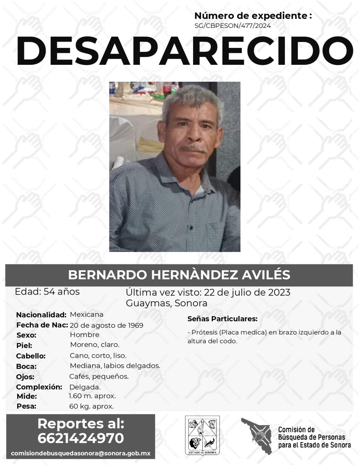 BERNARDO HERNÁNDEZ AVILÉS - DESAPARECIDO