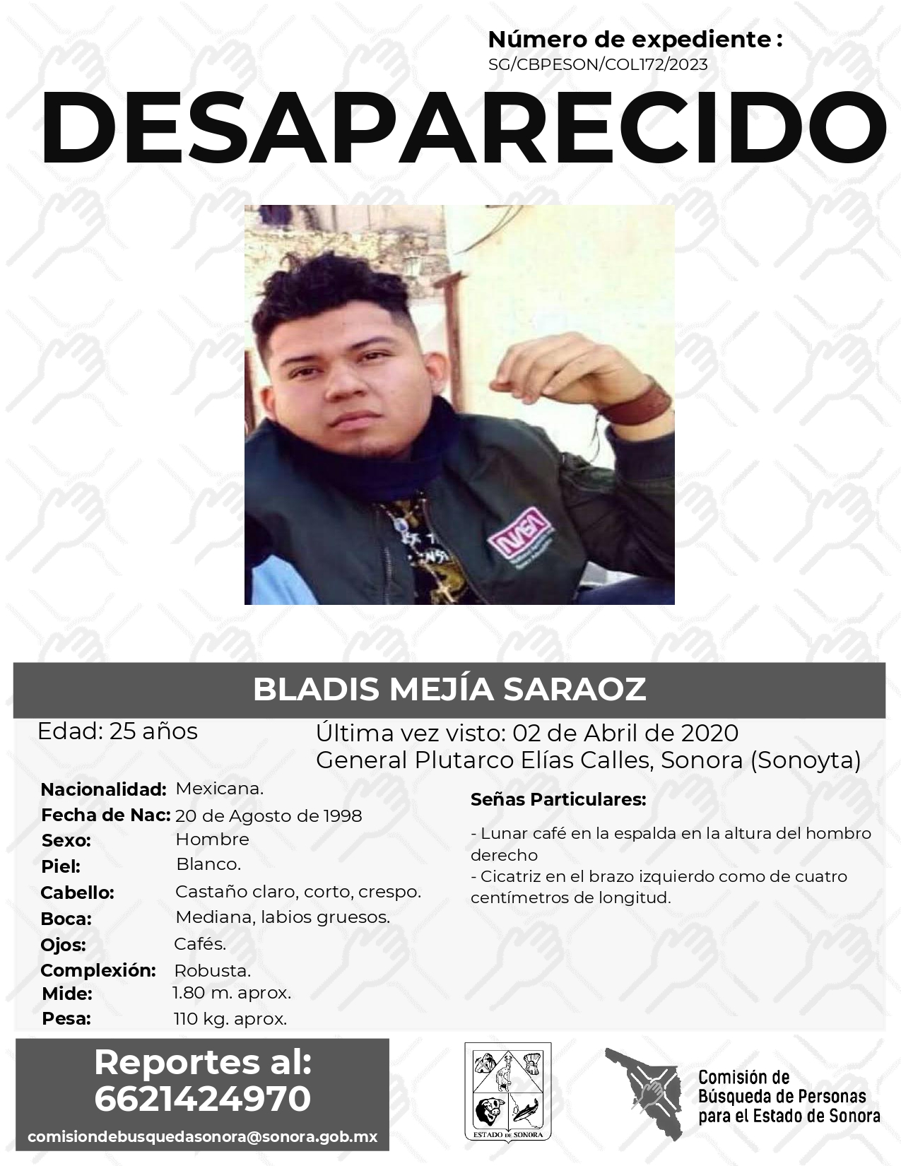 BLADIS MEJÍA SARAOZ - DESAPARECIDO