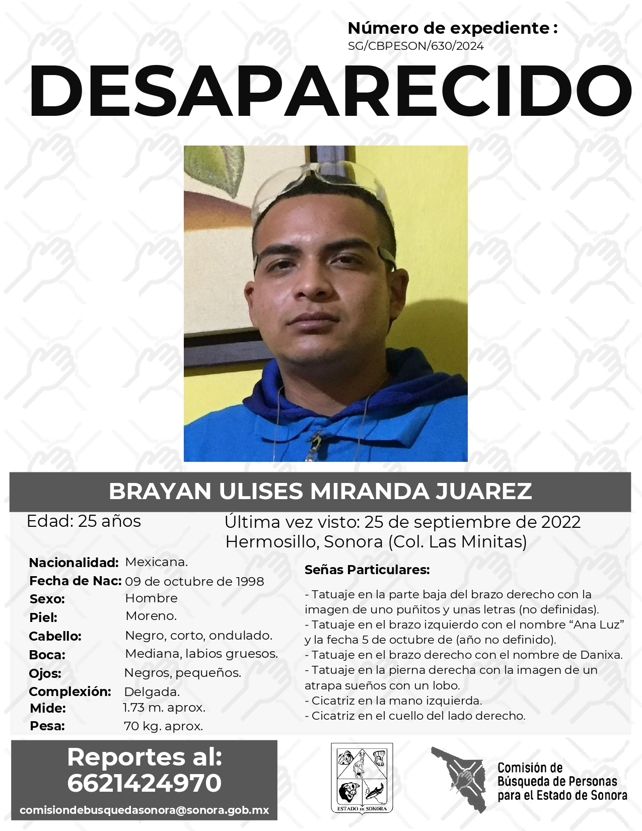 BRAYAN ULISES MIRANDA JUAREZ - DESAPARECIDO