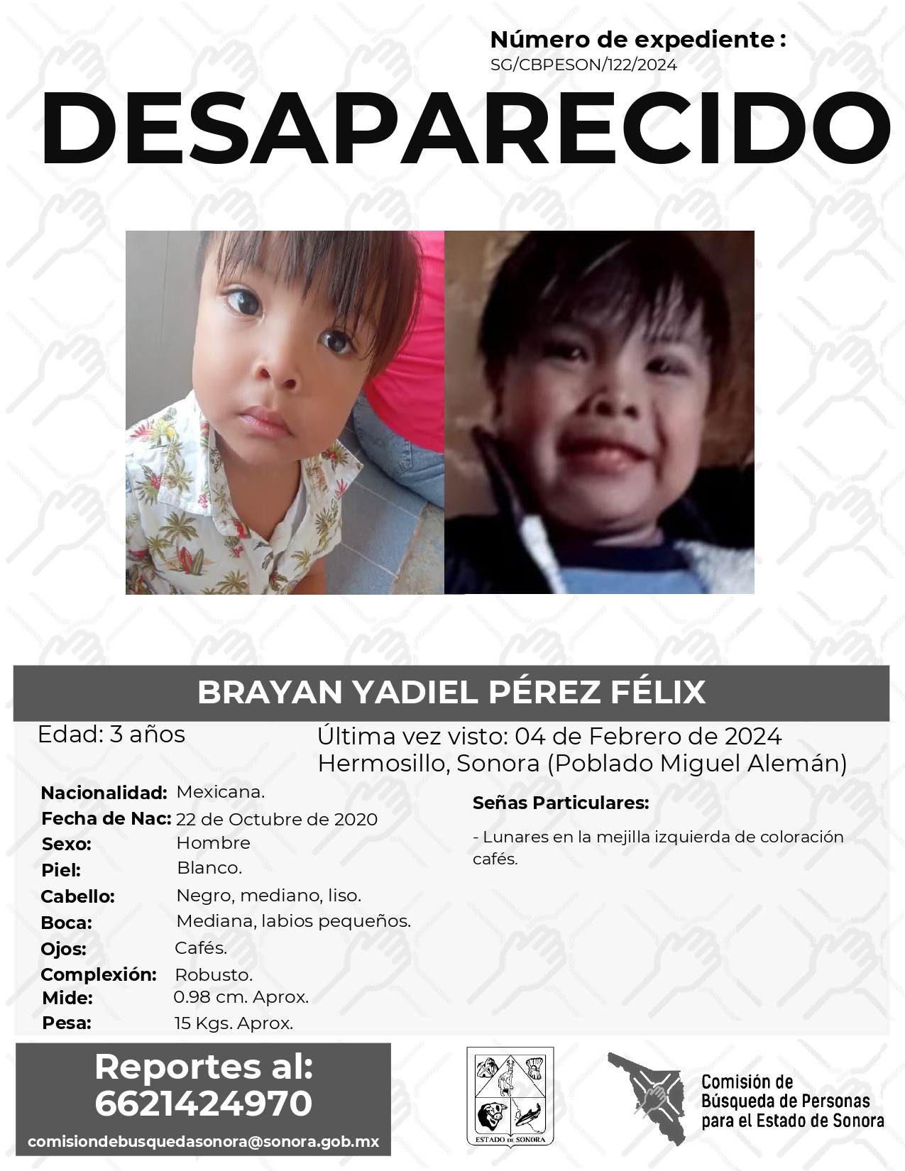 BRAYAN YADIEL PÉREZ FÉLIX - DESAPARECIDO