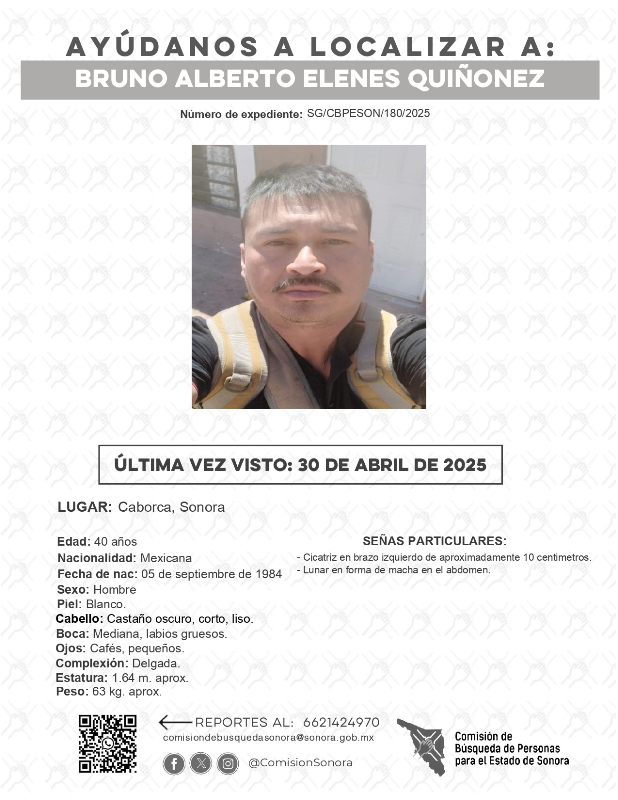 BRUNO ALBERTO ELENES QUIÑONEZ - DESAPARECIDO