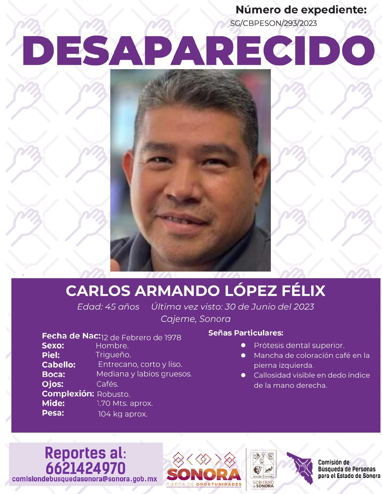 CARLOS ARMANDO LOPEZ FELIX - DESAPARECIDO