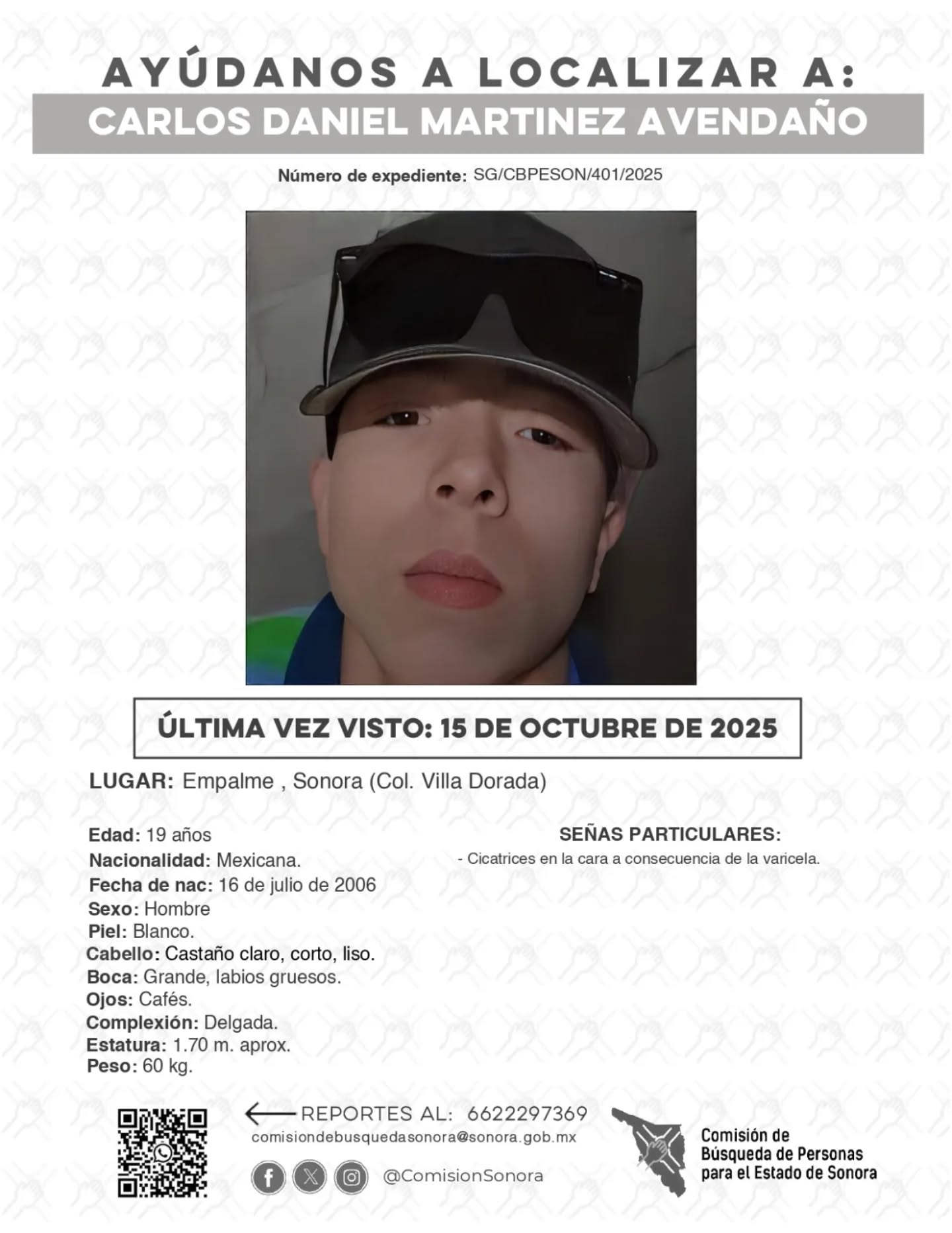 CARLOS DANIEL MARTINEZ AVENDAÑO - DESAPARECIDO