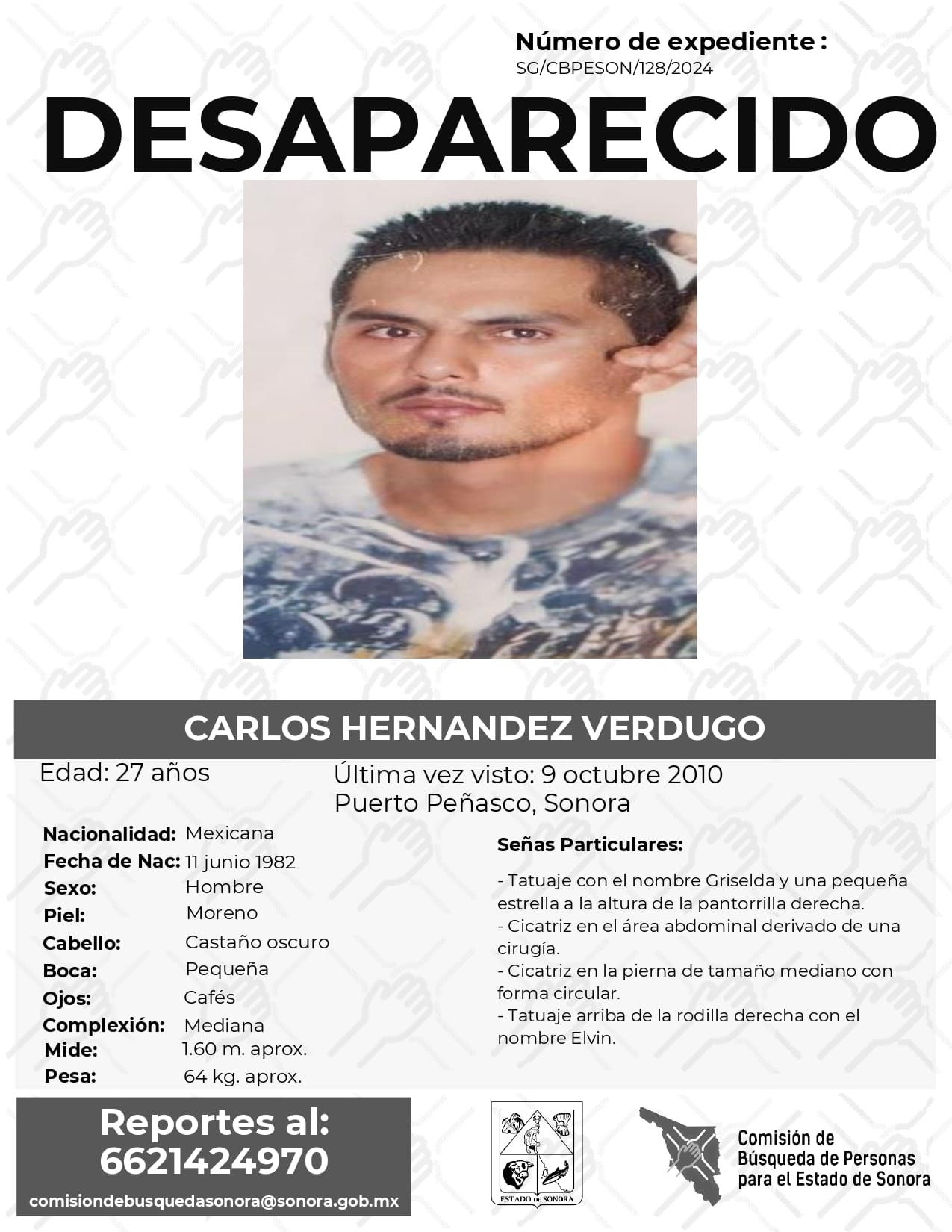 CARLOS HERNANDEZ VERDUGO - DESAPARECIDO