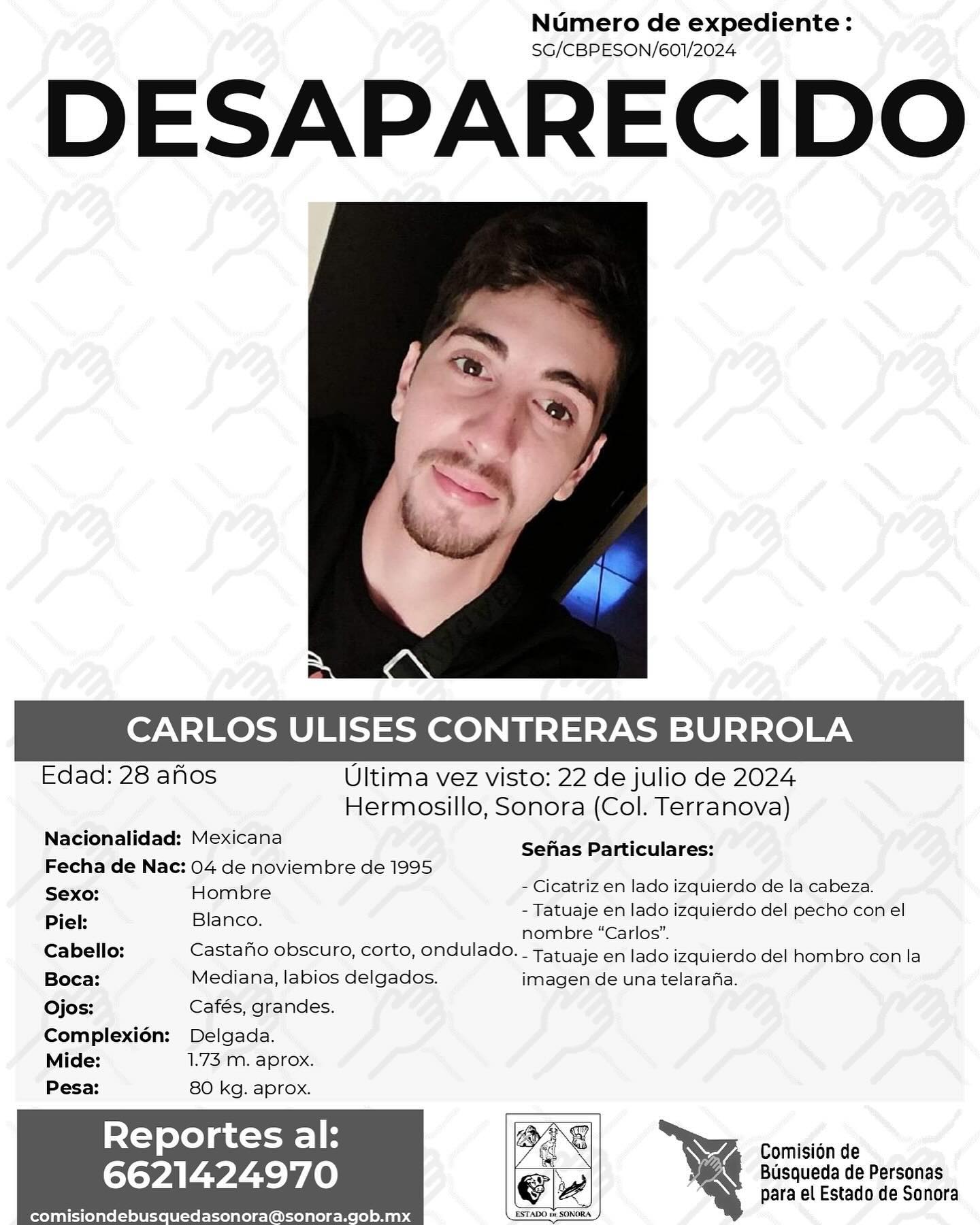 CARLOS ULISES CONTRERAS BURROLA - DESAPARECIDO