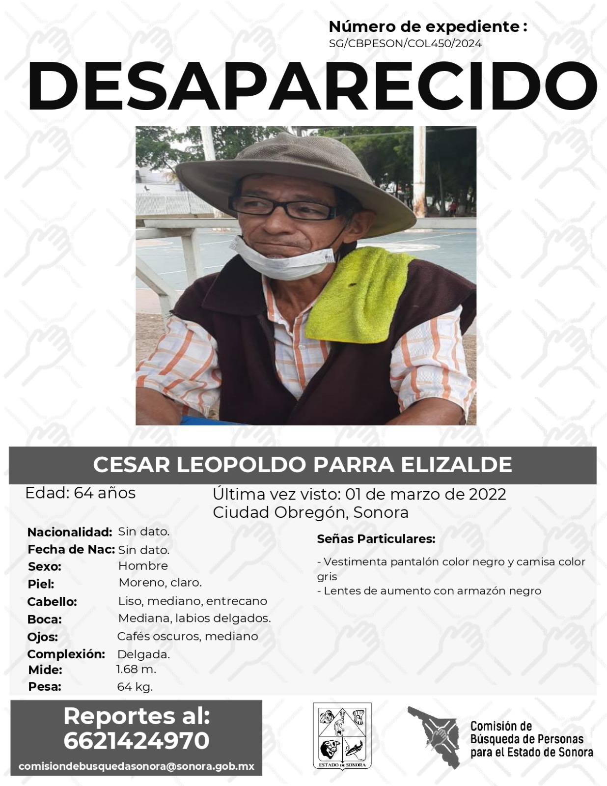 CESAR LEOPOLDO PARRA ELIZALDE - DESAPARECIDO
