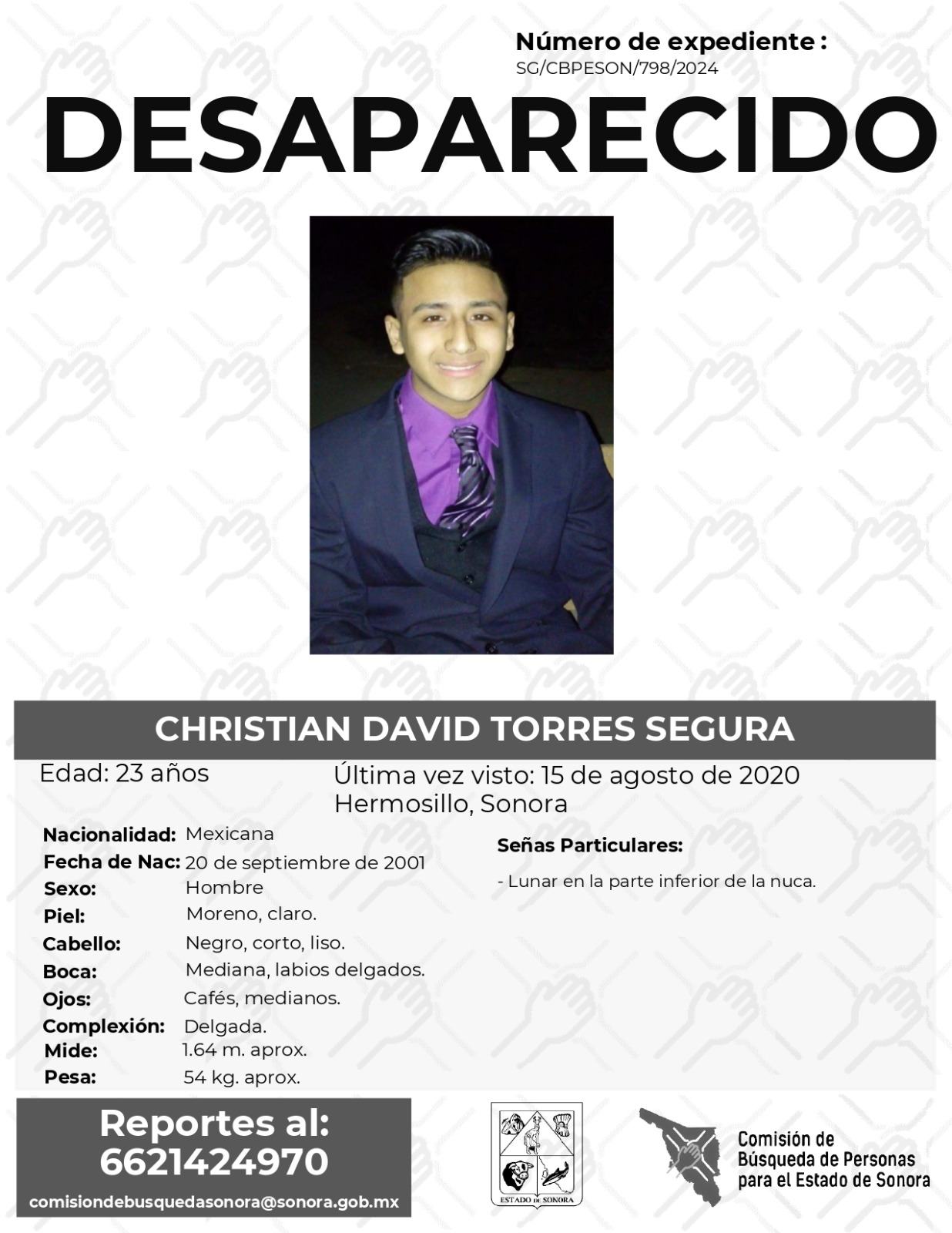 CHRISTIAN DAVID TORRES SEGURA - DESAPARECIDO