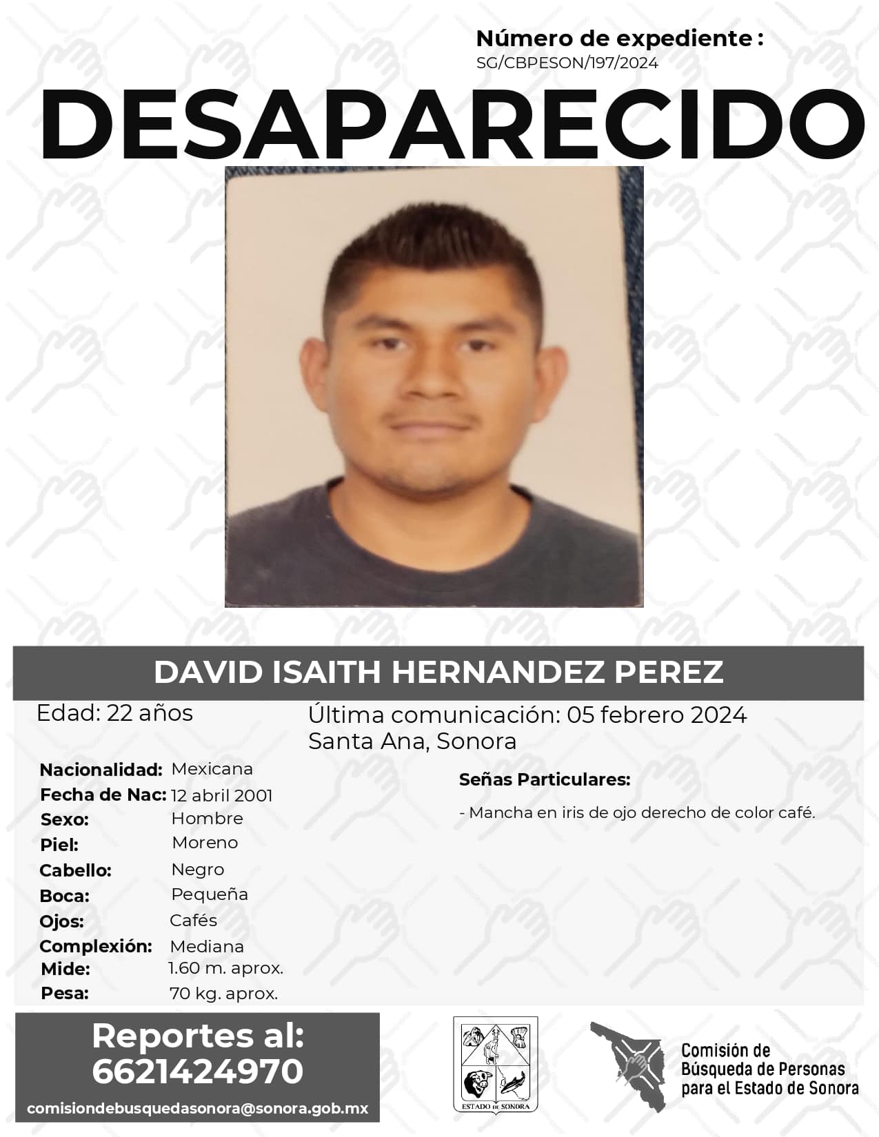 DAVID ISAITH HERNANDEZ PEREZ - DESAPARECIDO