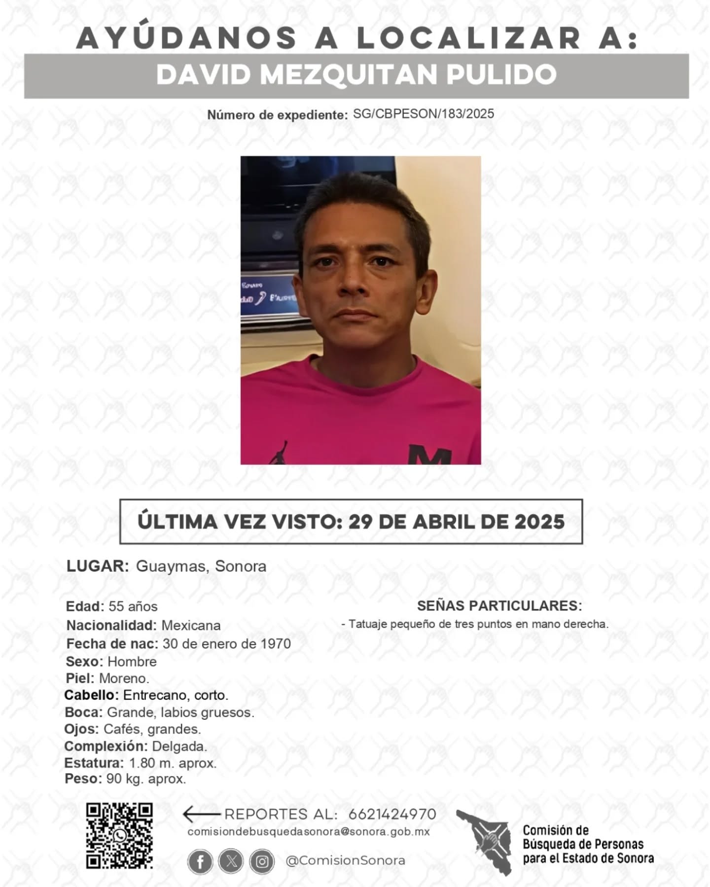 DAVID MEZQUITAN PULIDO - DESAPARECIDO