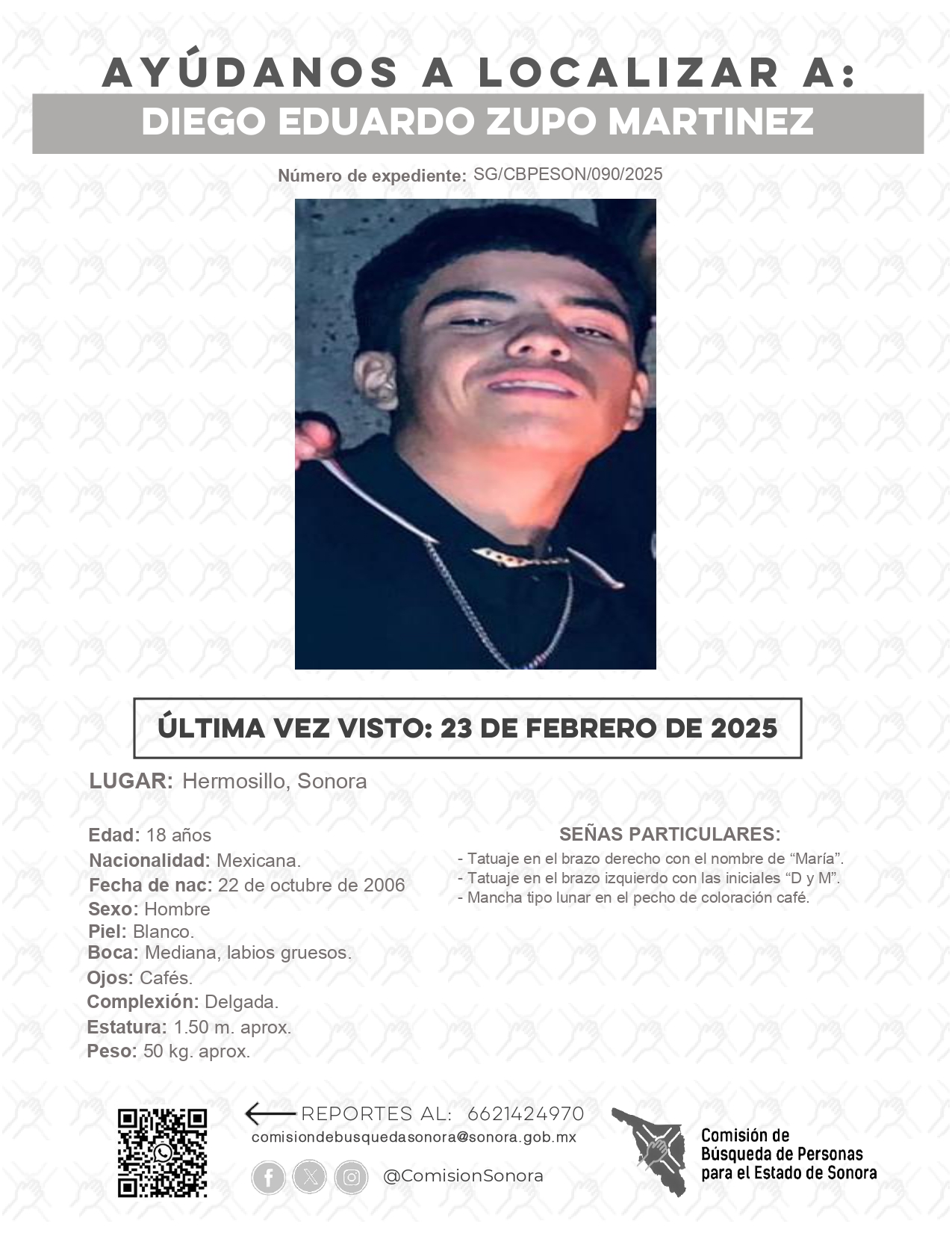 DIEGO EDUARDO ZUPO MARTINEZ - DESAPARECIDO