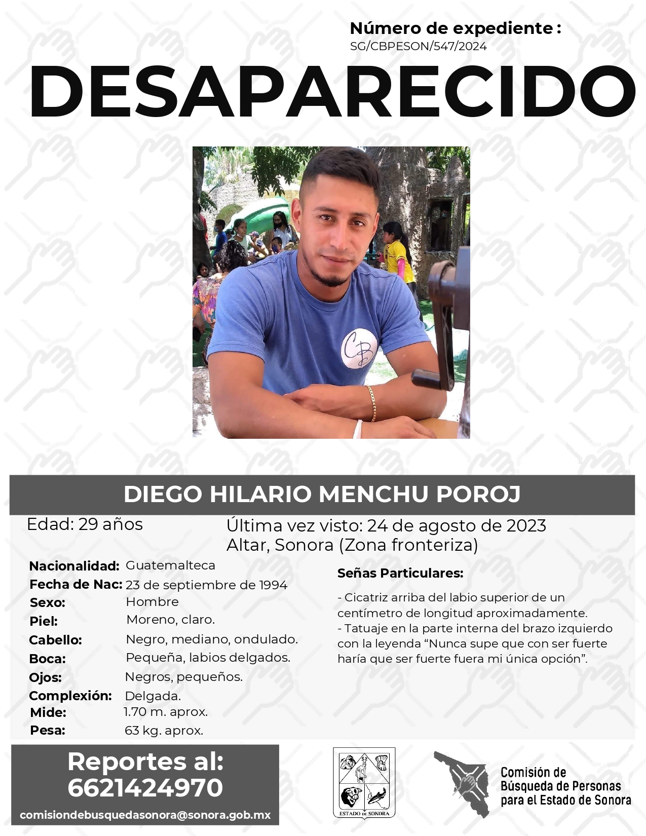 DIEGO HILARIO MENCHU POROJ - DESAPARECIDO